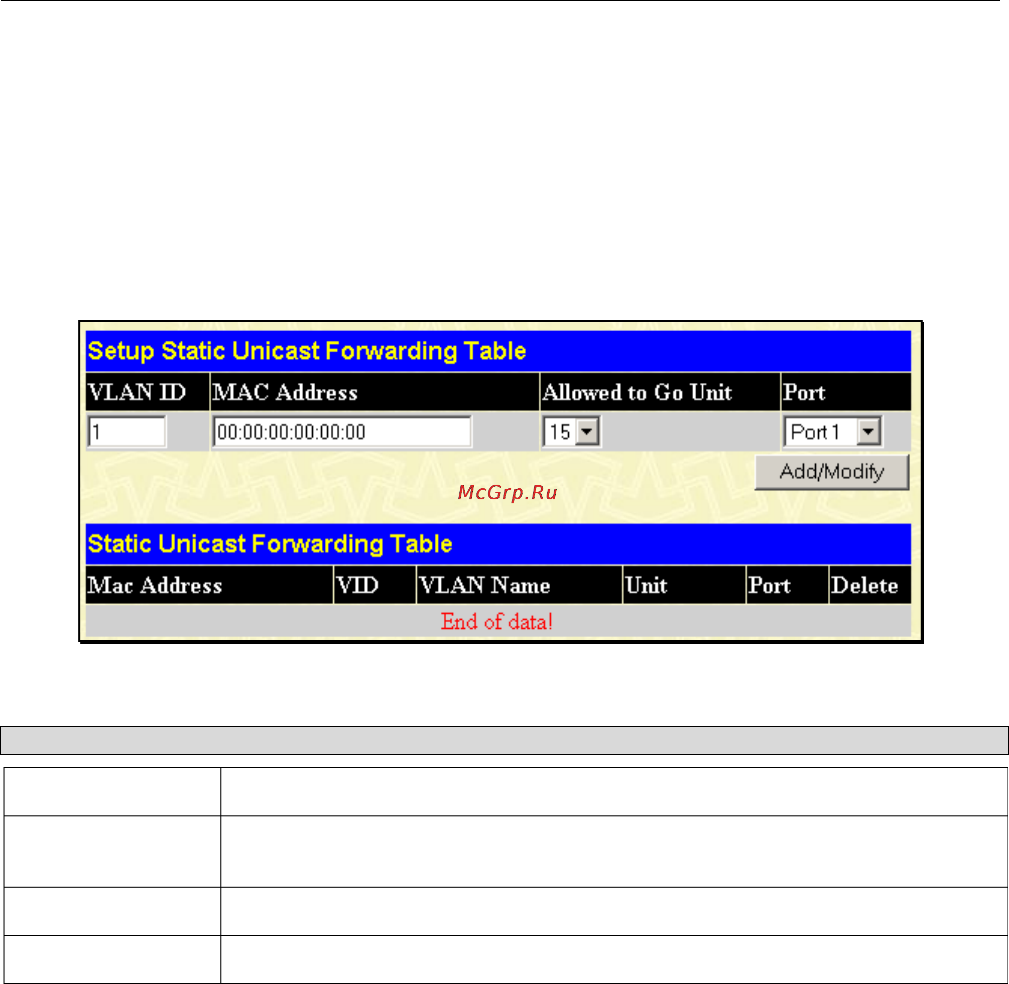 D-Link DGS-3212SR [94/224] Forwarding filtering