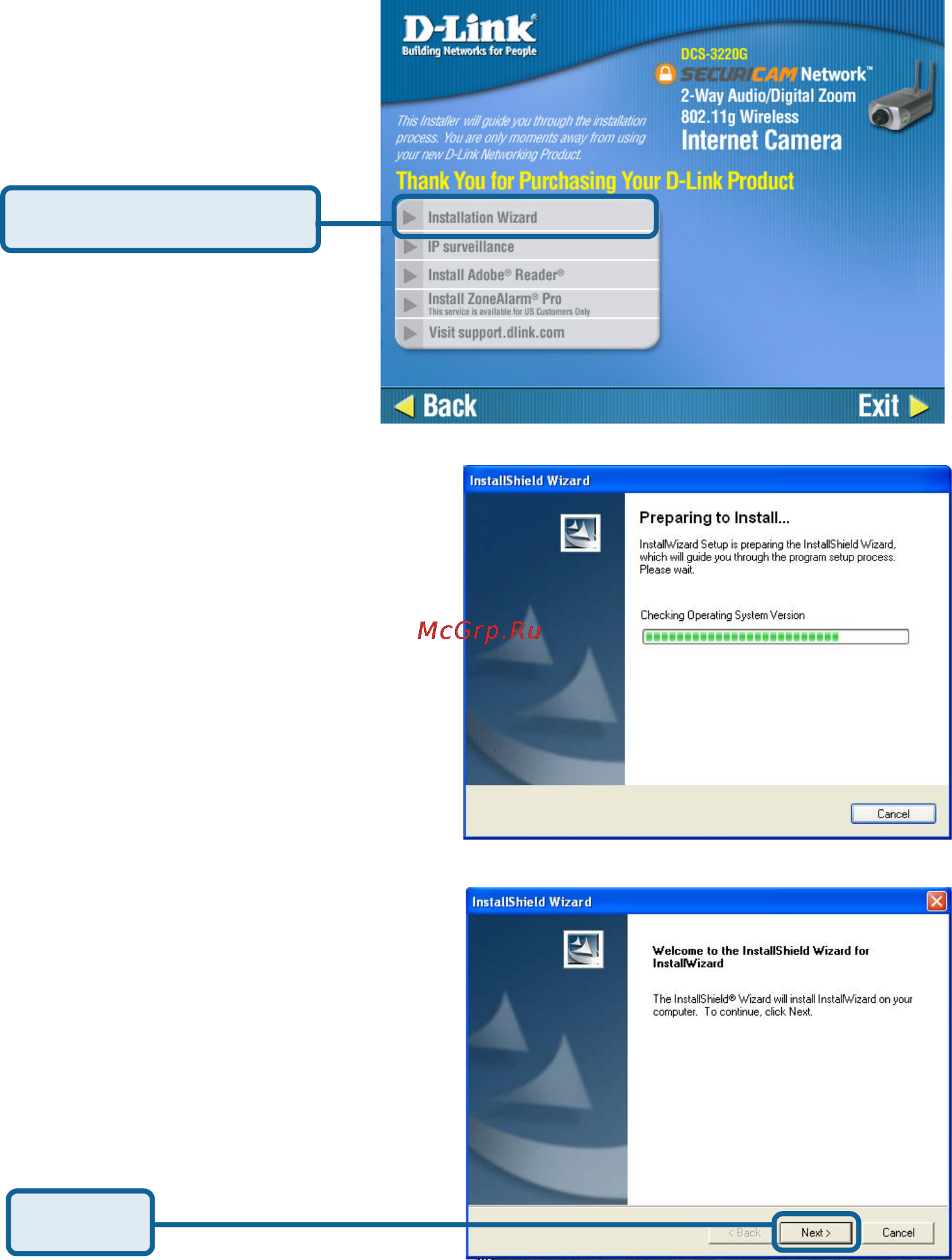 D-Link DCS-3220G [10/143] Installation wizard continued