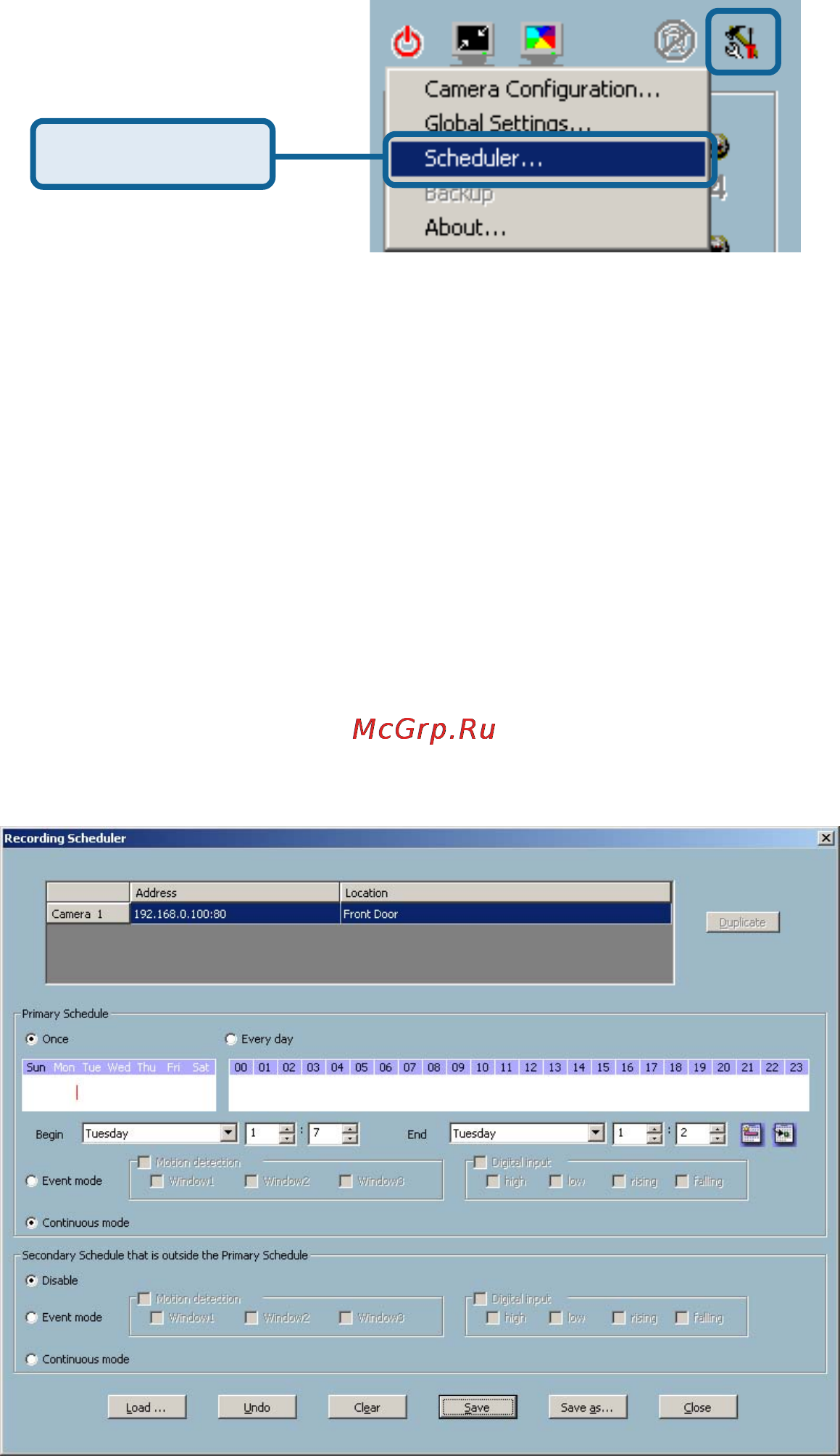 D-Link DCS-3220G [122/143] Schedule video recording with motion detection continued