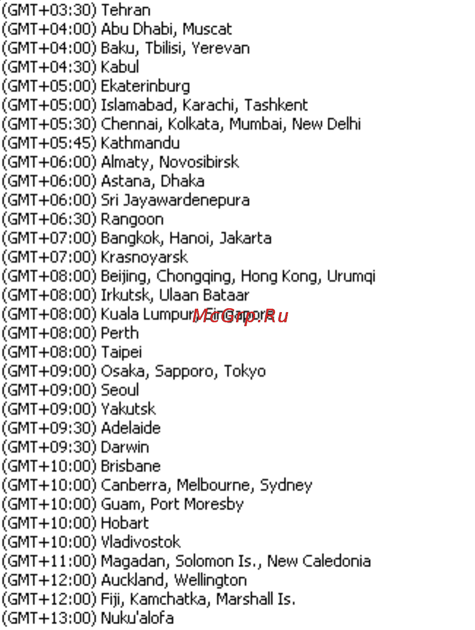 D-Link DCS-3220G [139/143] Time zone table continued
