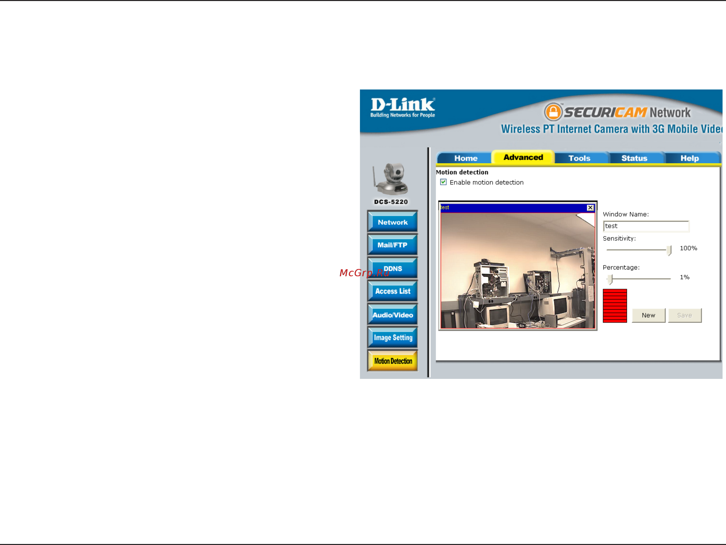 D-Link DCS-5220 [113/153] Schedule video recording with motion detection