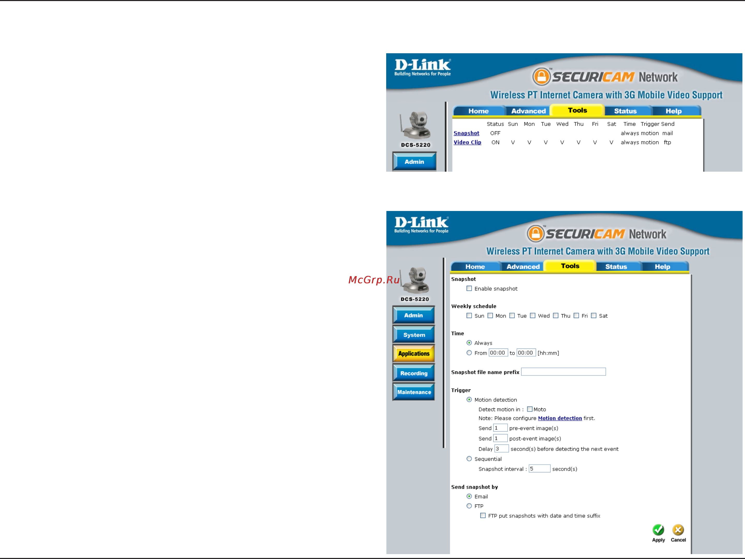 D-Link DCS-5220 [49/153] Snapshot