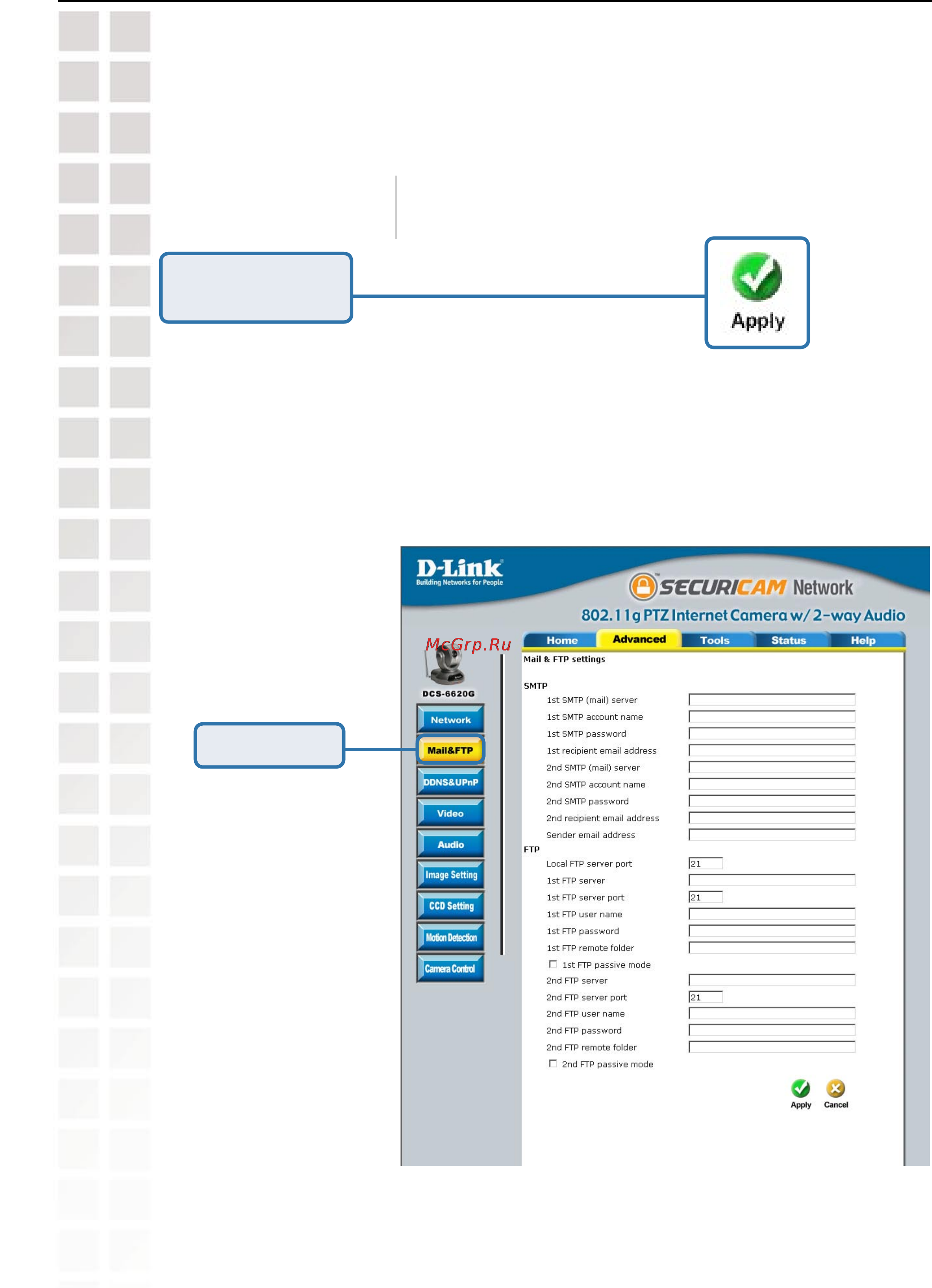 D-Link DCS-6620G [41/145] Mail ftp