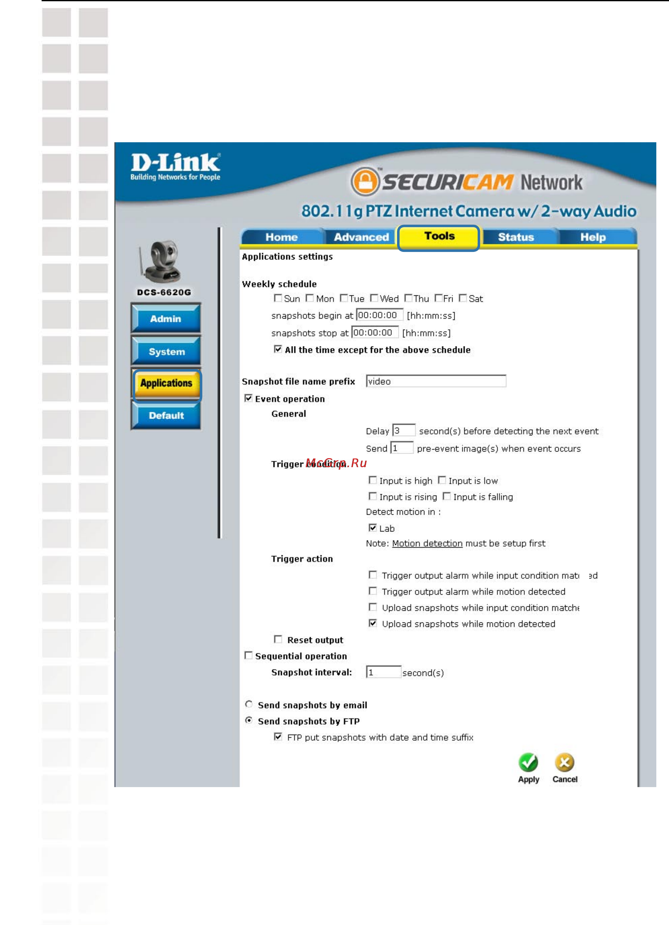 D-Link DCS-6620G [59/145] Applications