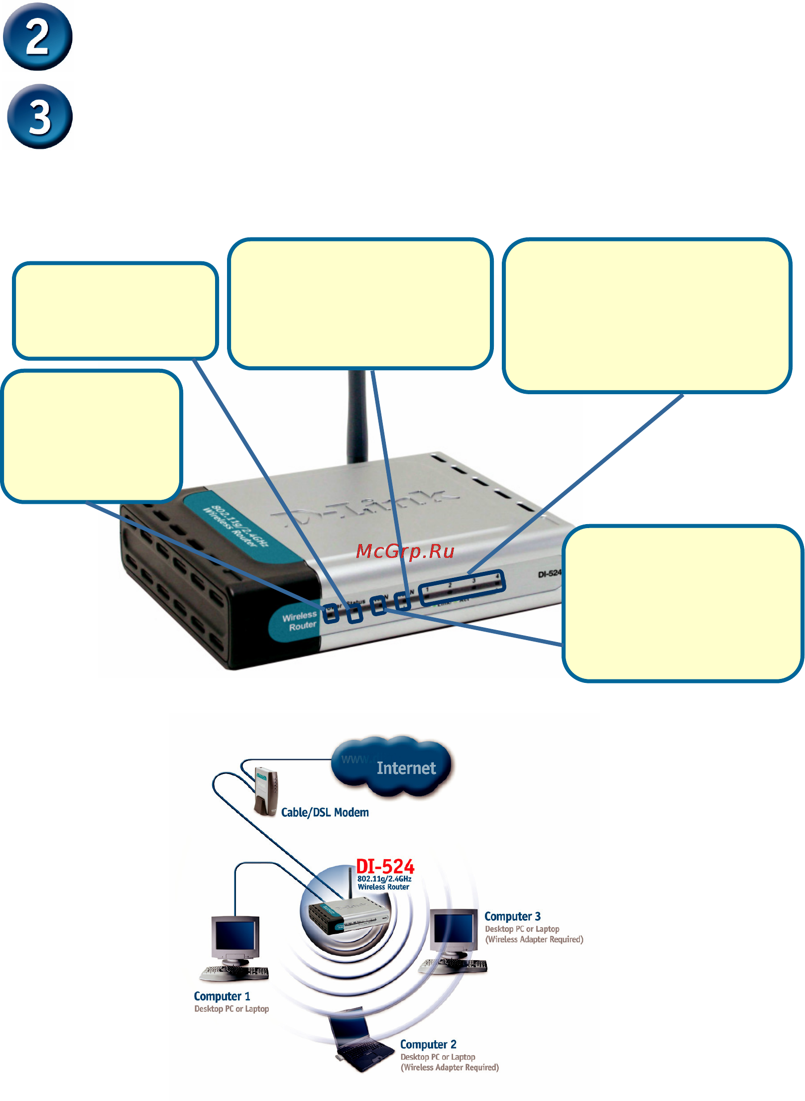 D-Link DI-524 [3/12] Перезагрузите компьютер подключение нескольких компьютеров к di 524
