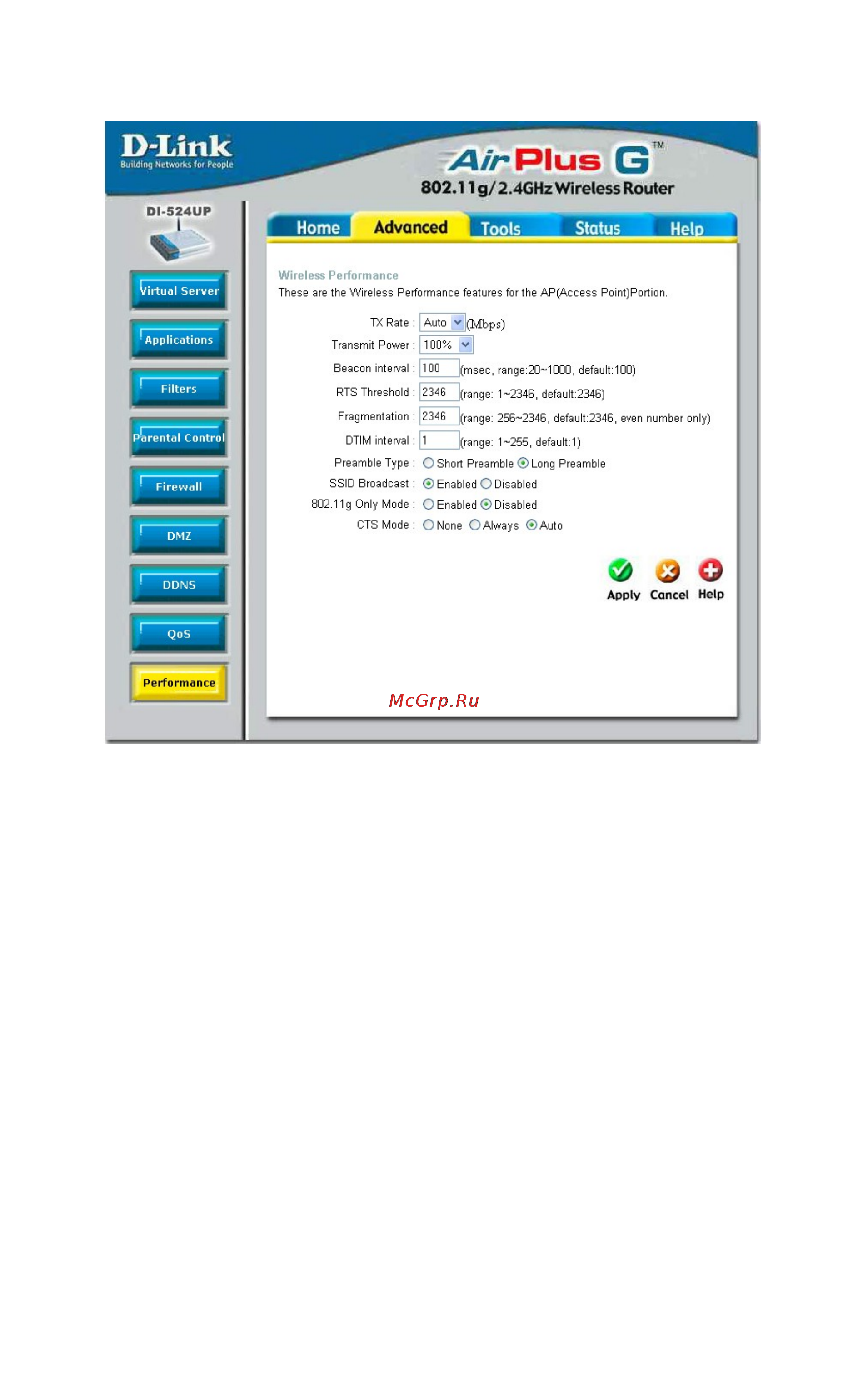 D-Link DI-524UP [52/85] Performance