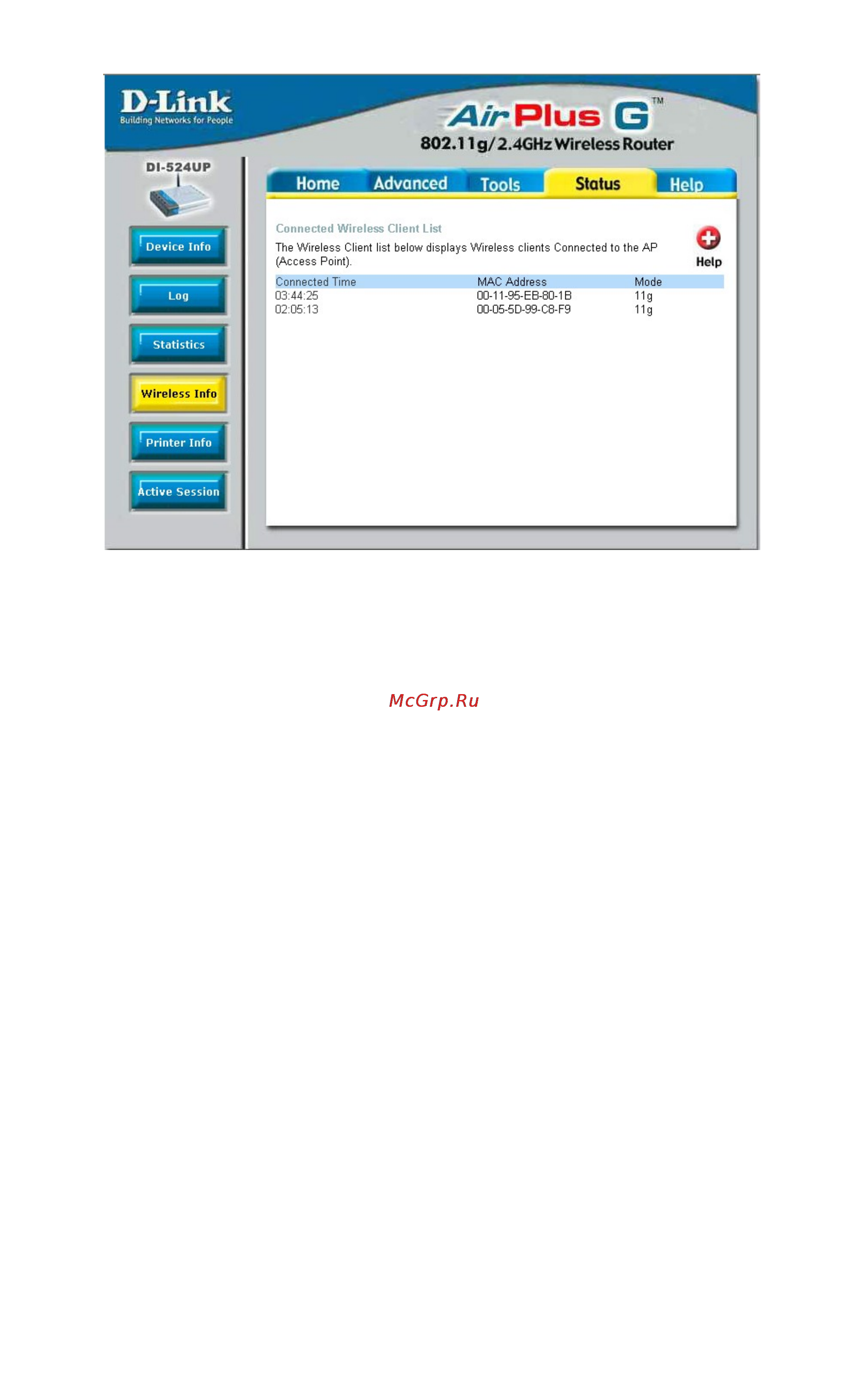 D-Link DI-524UP [66/85] Wireless info