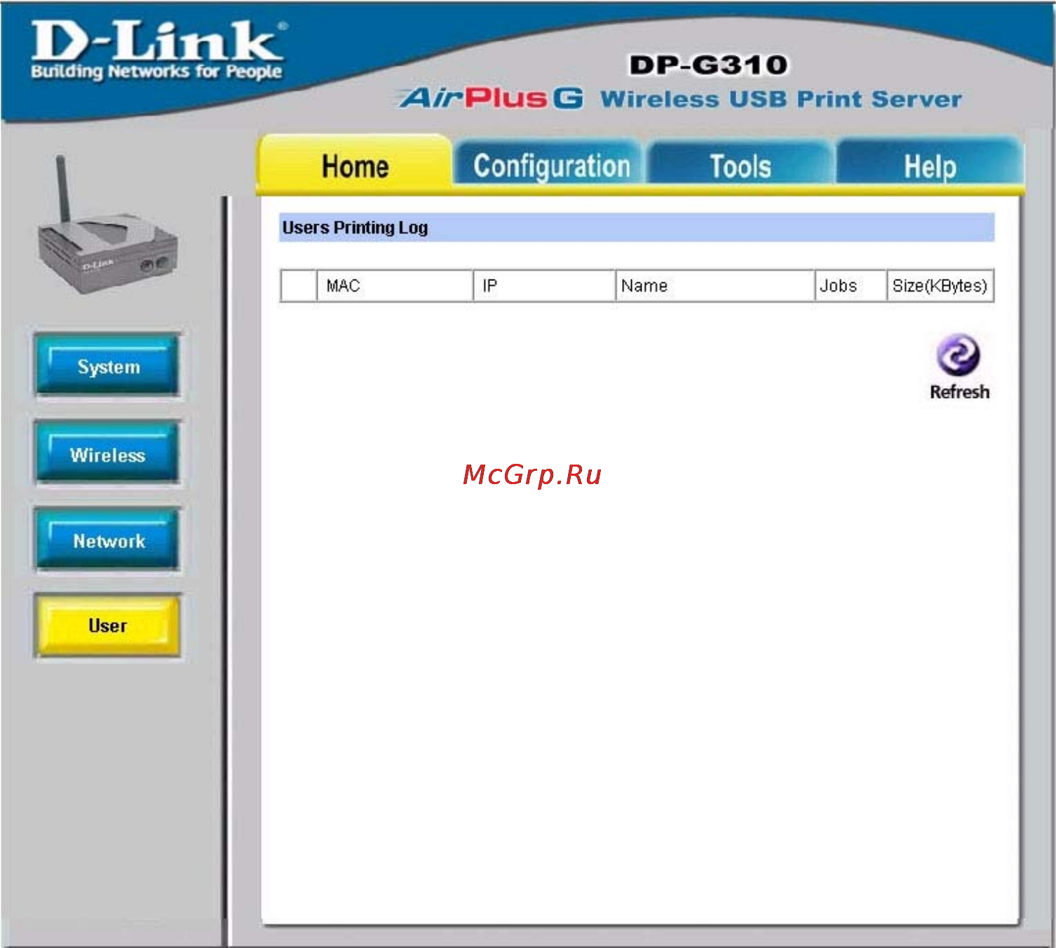 D-Link DP-G310 [16/88] Using the web configuration continued
