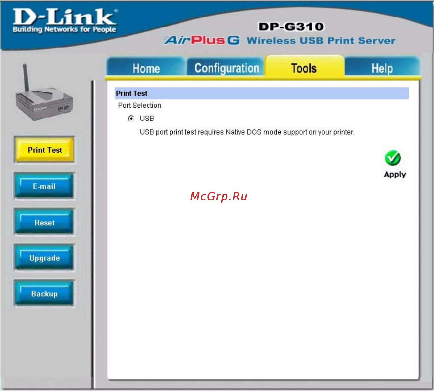 D-Link DP-G310 [24/88] Using the web configuration continued