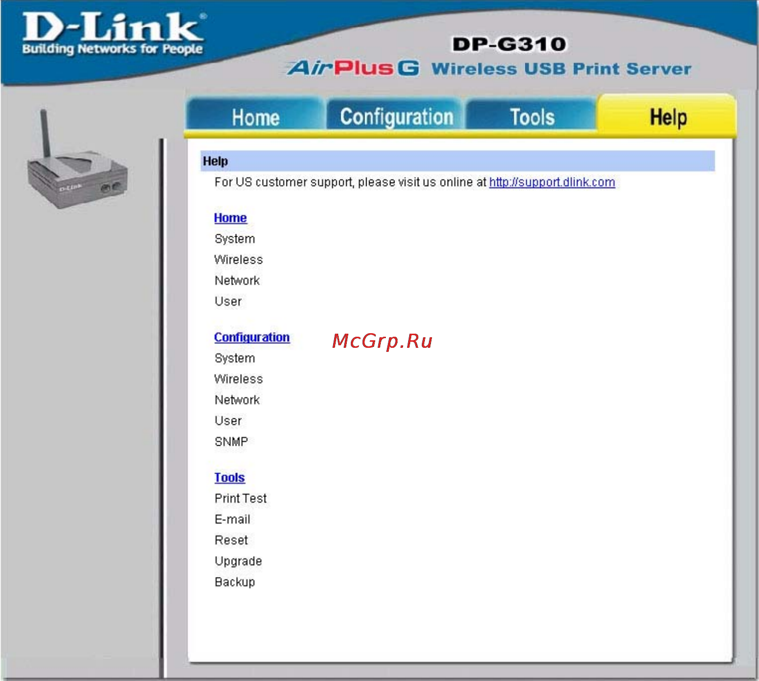 D-Link DP-G310 [29/88] Using the web configuration continued