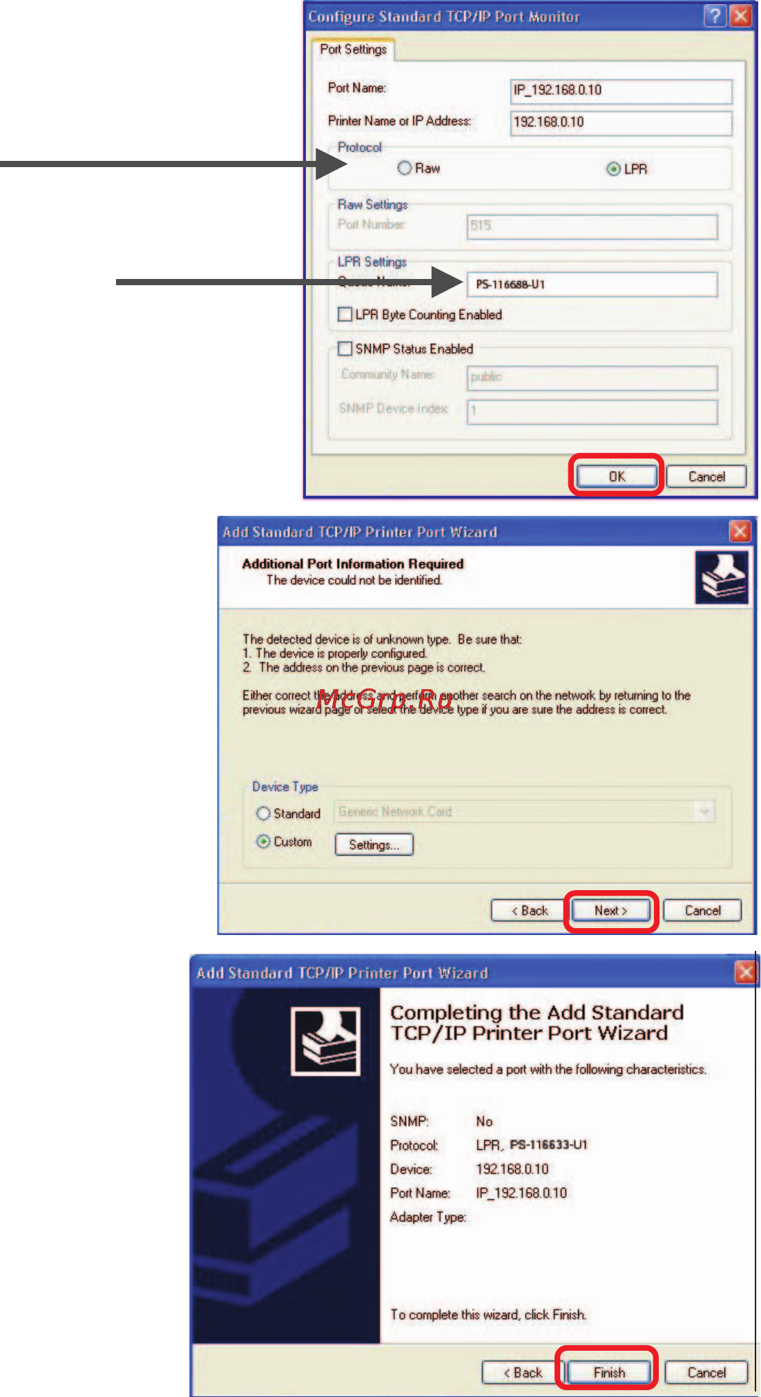D-Link DP-G310 [46/88] Tcp ip printing for windows 2000 continued