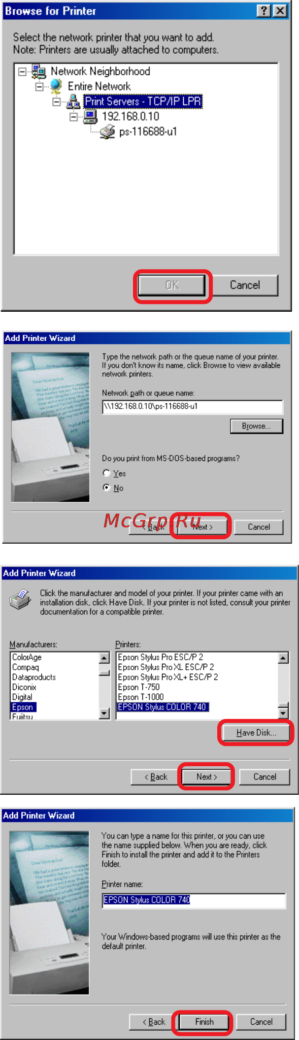 D-Link DP-G310 [59/88] Tcp ip printing for windows 98se me continued