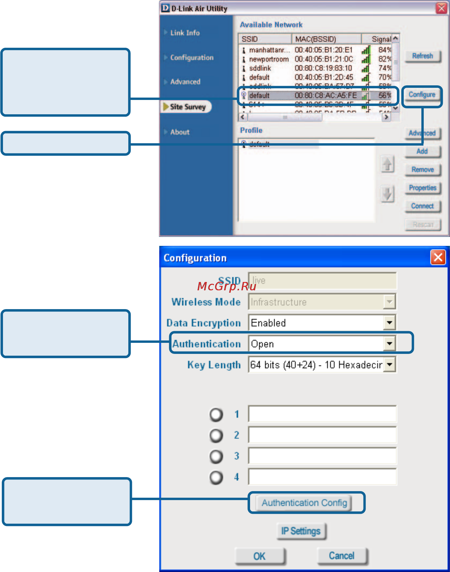 D-Link DWL-G122 [17/45] Using the configuration utility continued