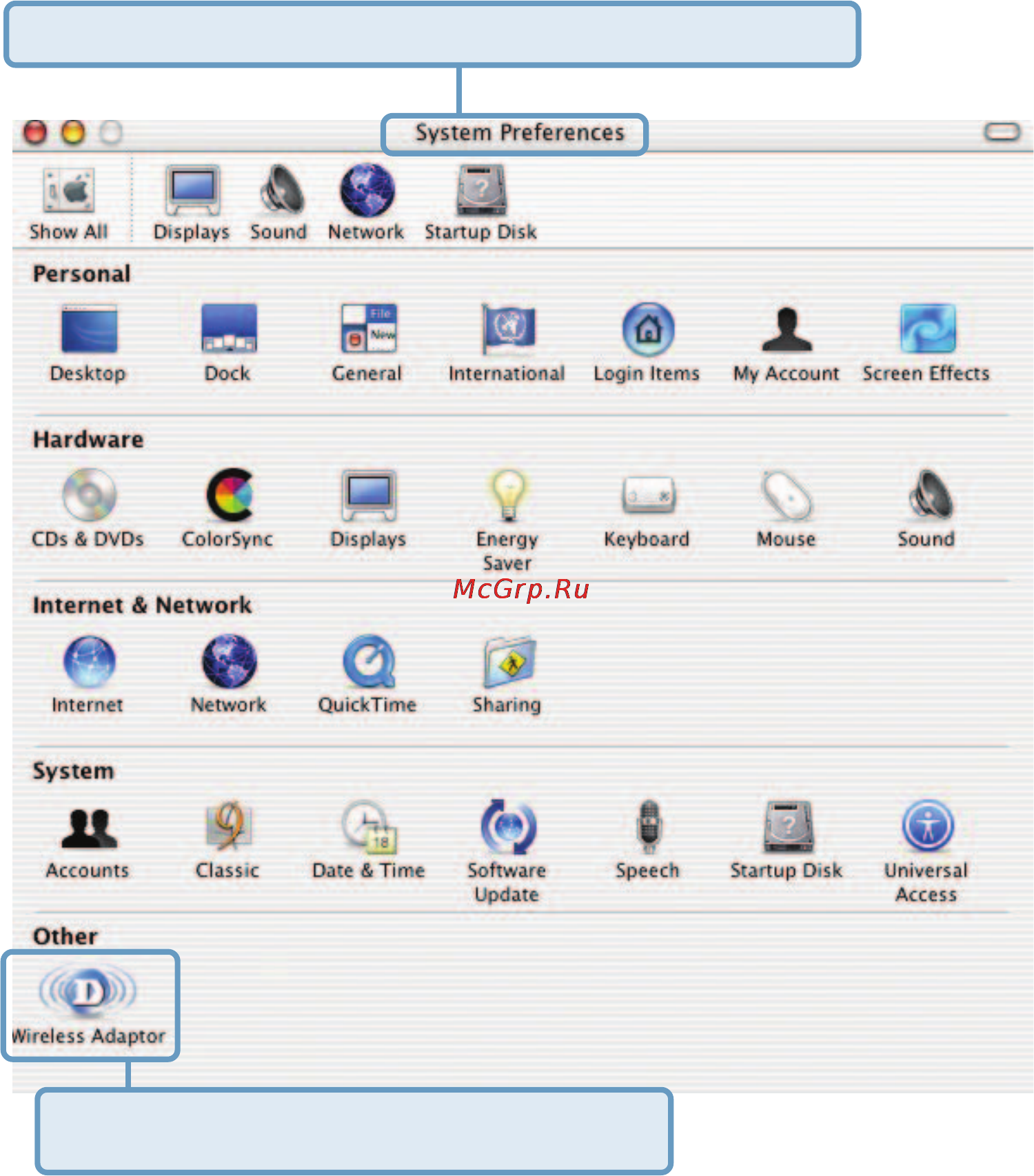 D-Link DWL-G122 [20/45] Using the configuration utility with macintosh os