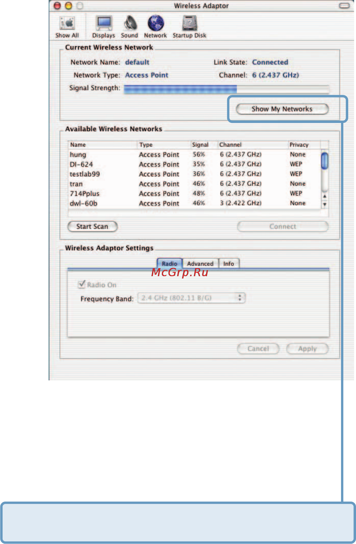 D-Link DWL-G122 [21/45] Using the configuration utility with macintosh os continued