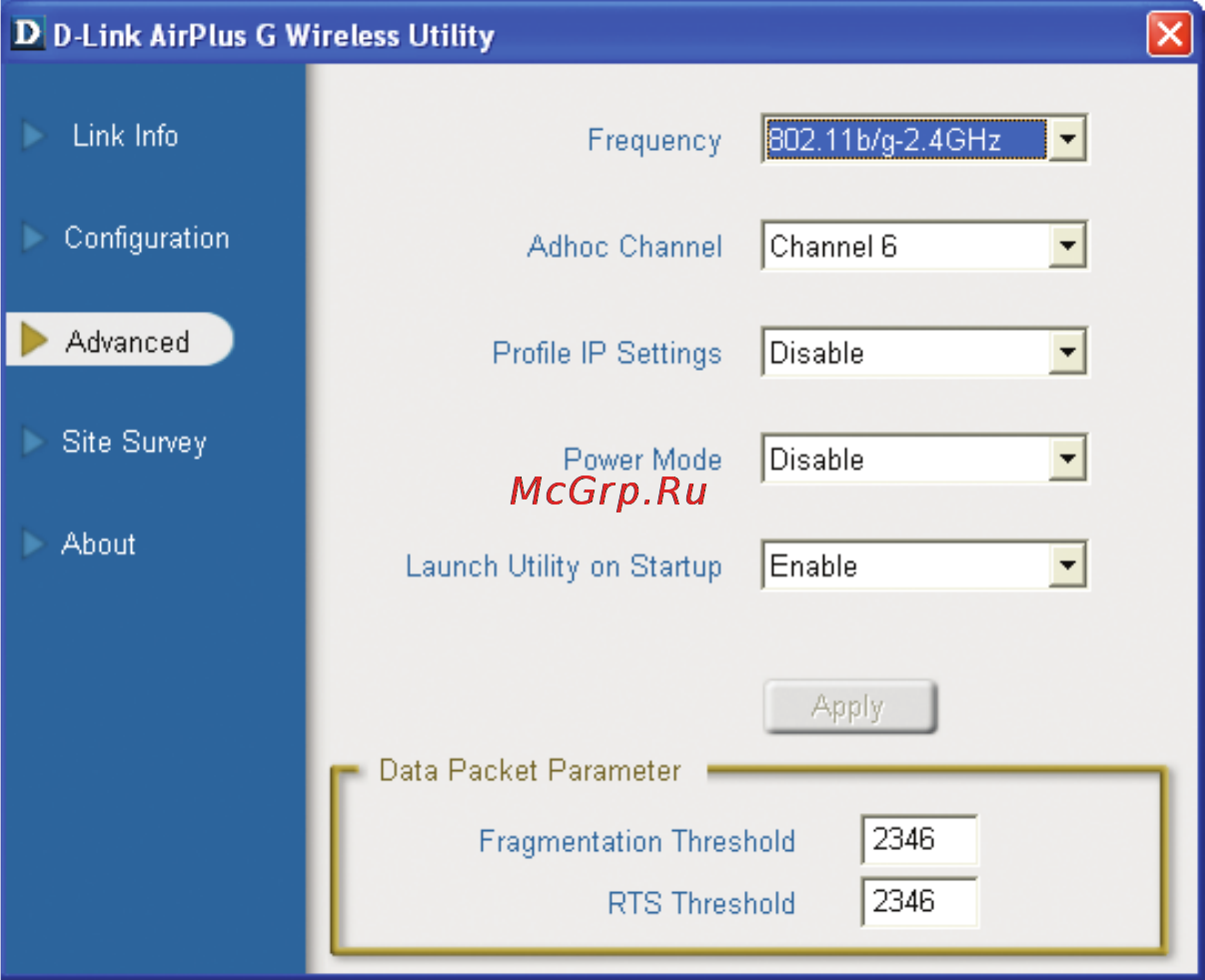 D-Link DWL-G630 [14/42] Configuration utility continued