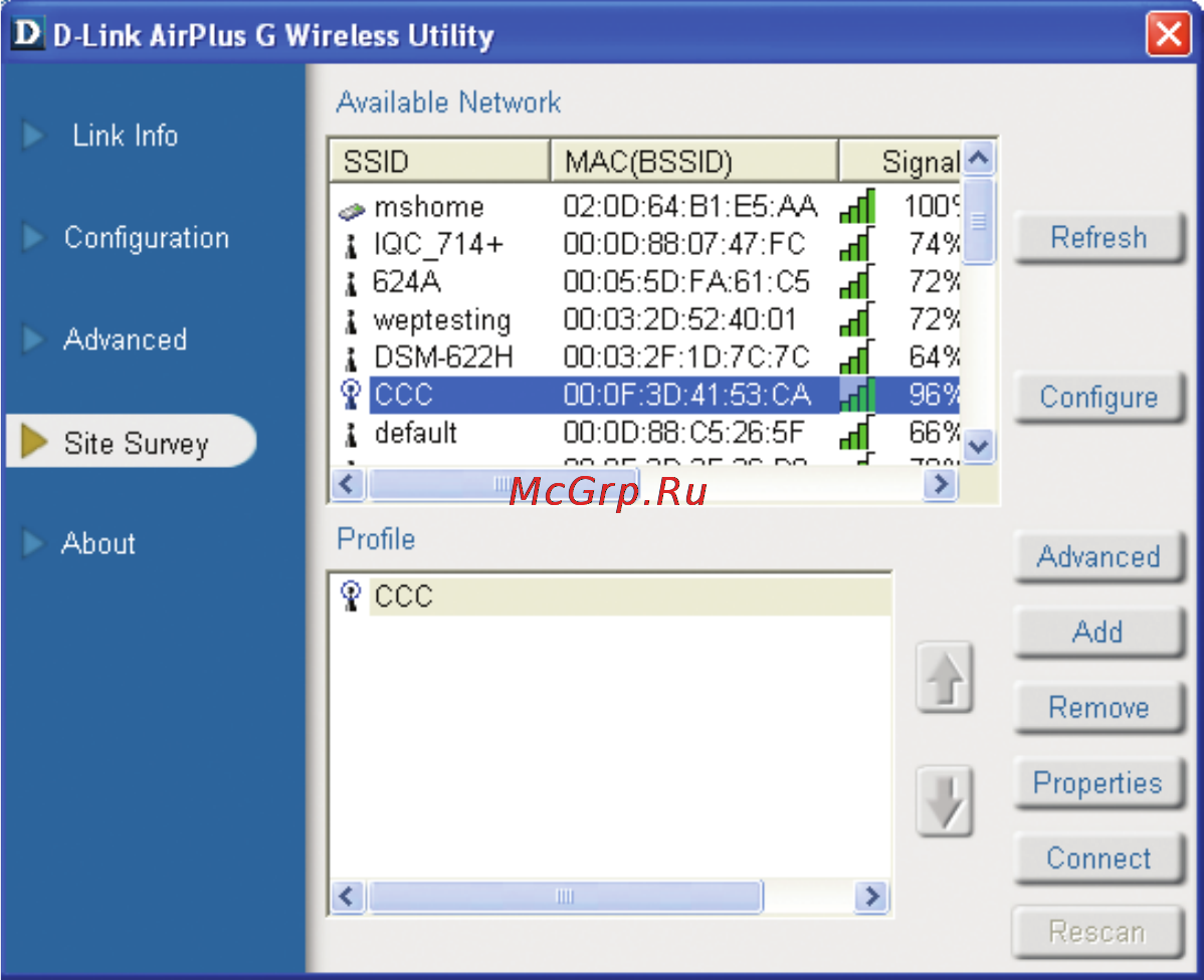 D-Link DWL-G630 [15/42] Configuration utility continued