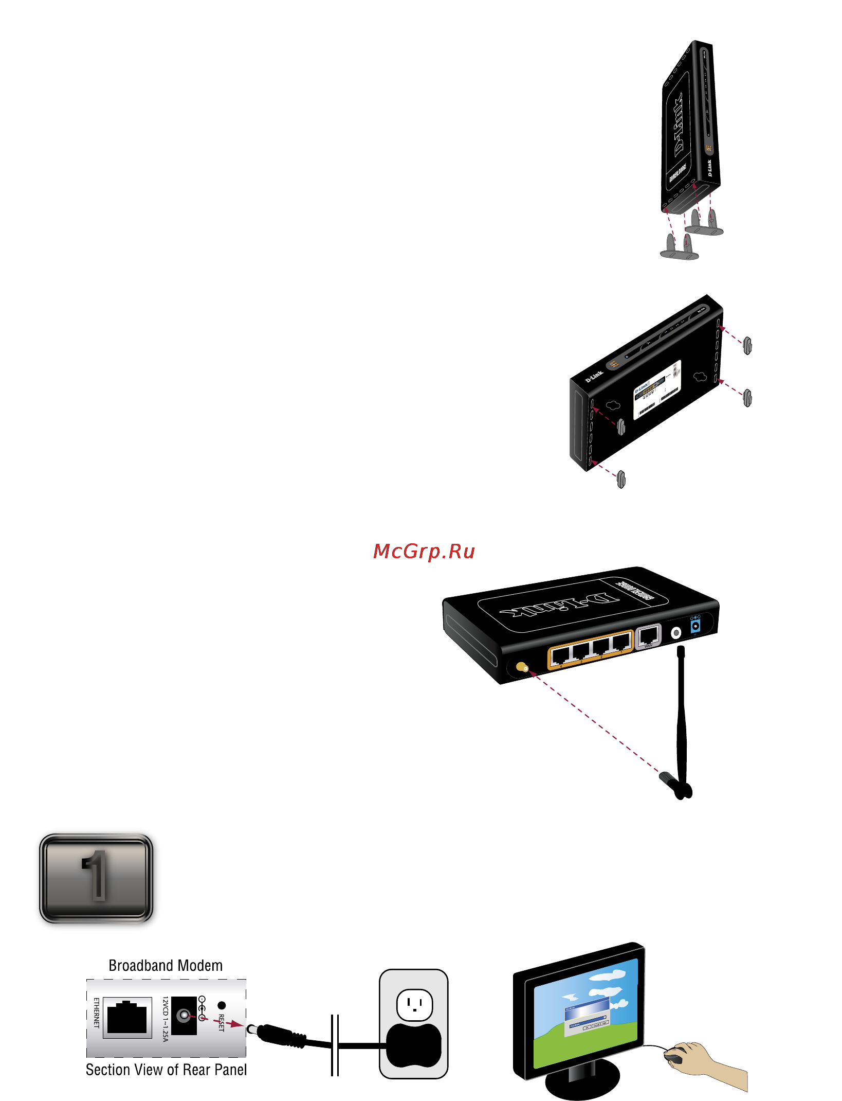 D-Link DGL-4300 [2/6] Беспроводная антенна