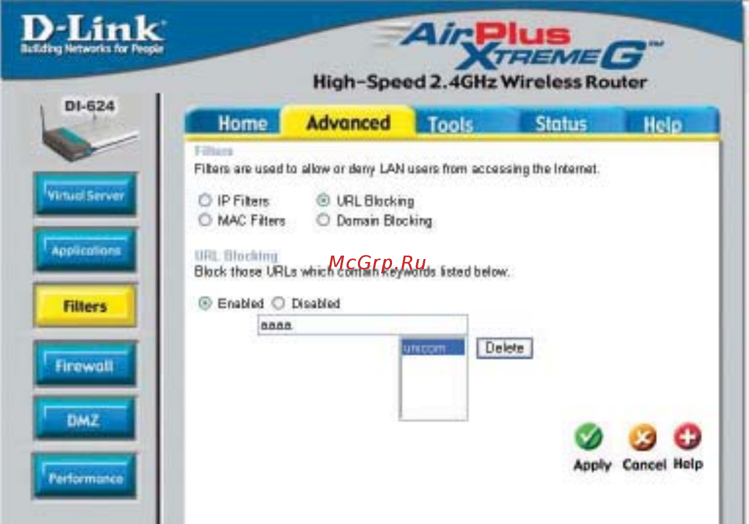 D-Link DI-624 [26/83] Using the configuration menu