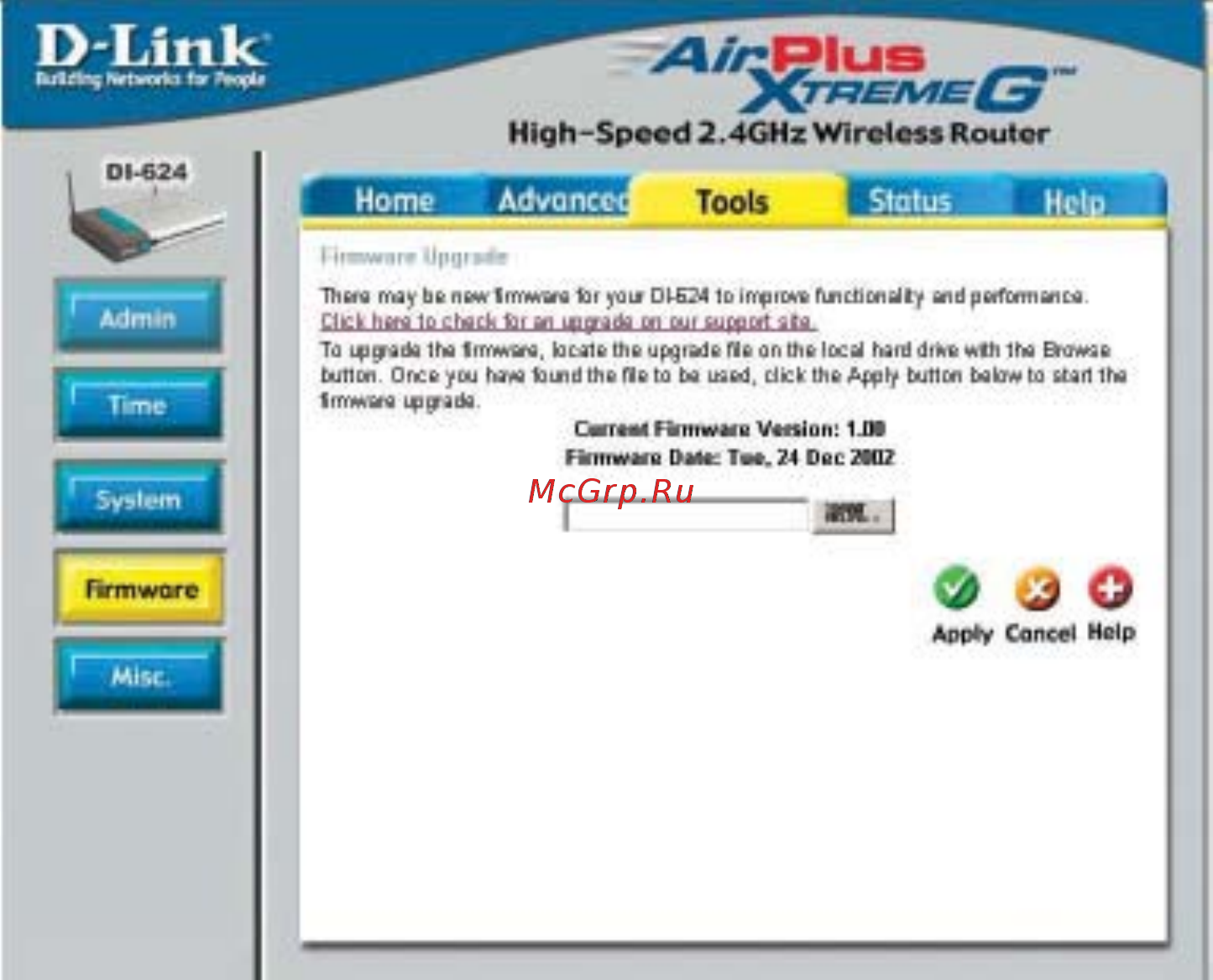 D-Link DI-624 [35/83] Using the configuration menu