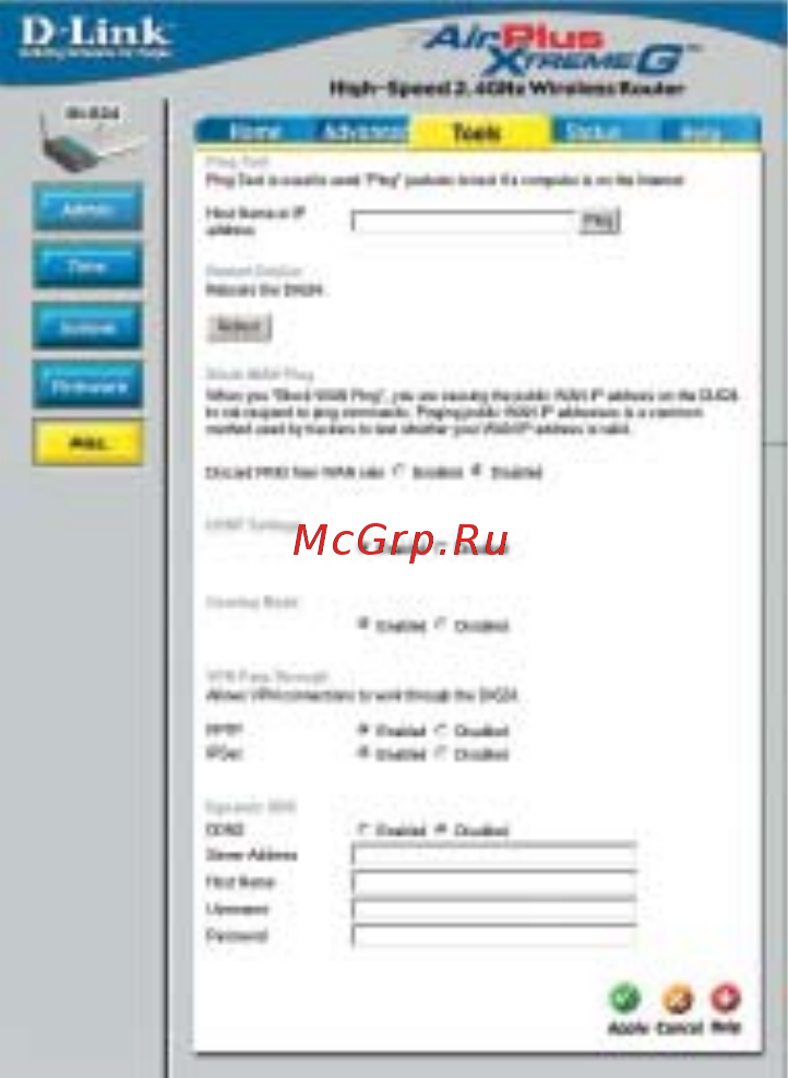 D-Link DI-624 [36/83] Using the configuration menu