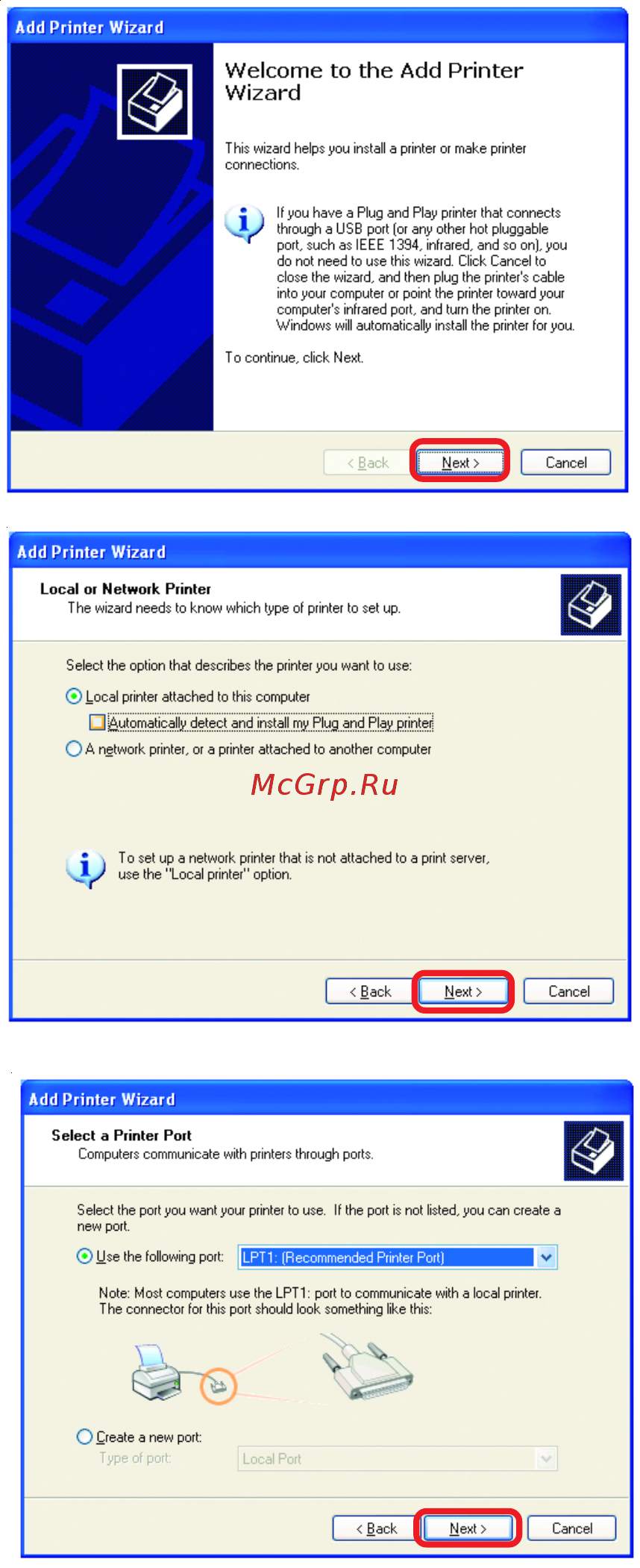 D-Link DI-624 [58/83] Networking basics adding a local printer