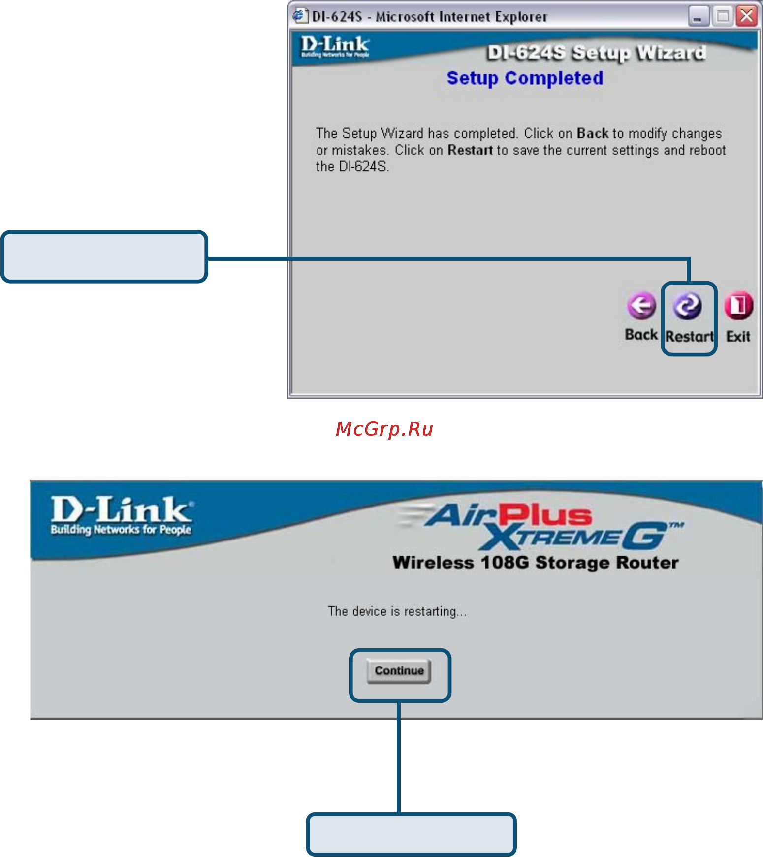 D-Link DI-624S [12/15] Вы будете перенаправлены на страницу hom