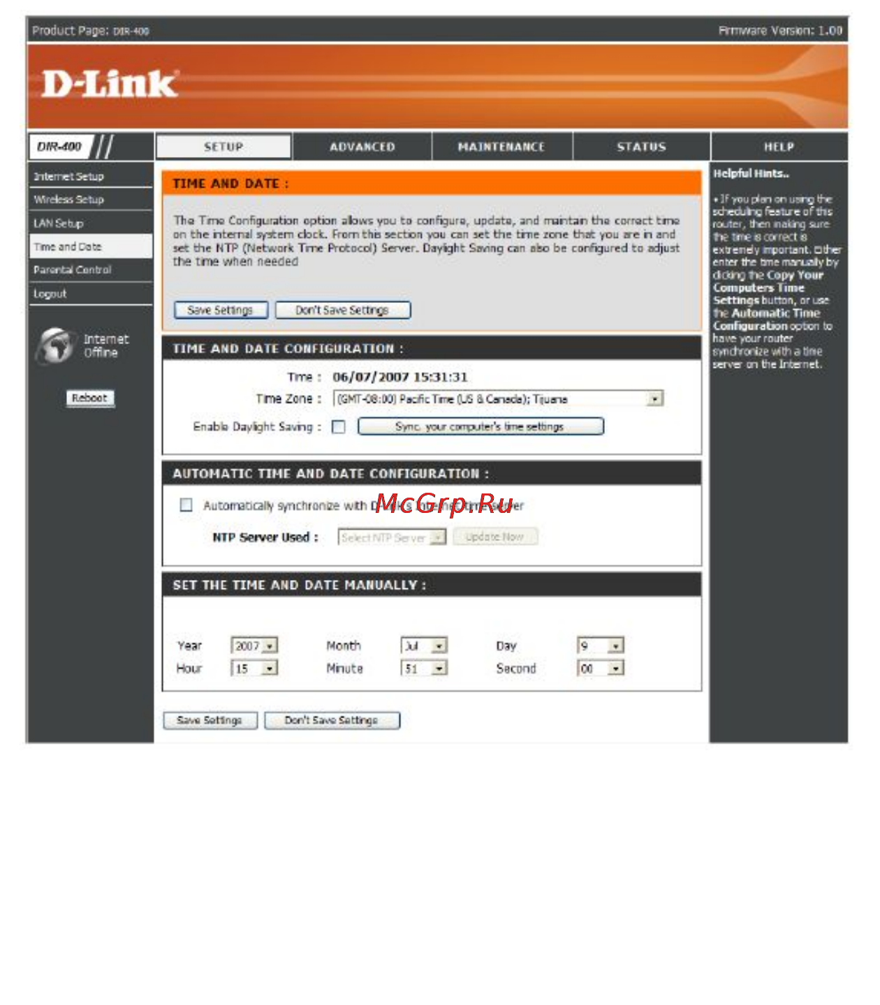 D-Link DIR-450 [43/104] Time and date время и дата