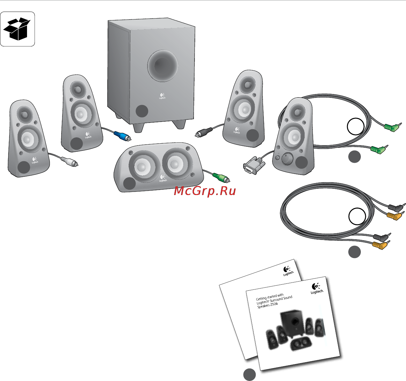 Logitech Z506 (980-000431) Инструкция по эксплуатации онлайн [2/11] 40818