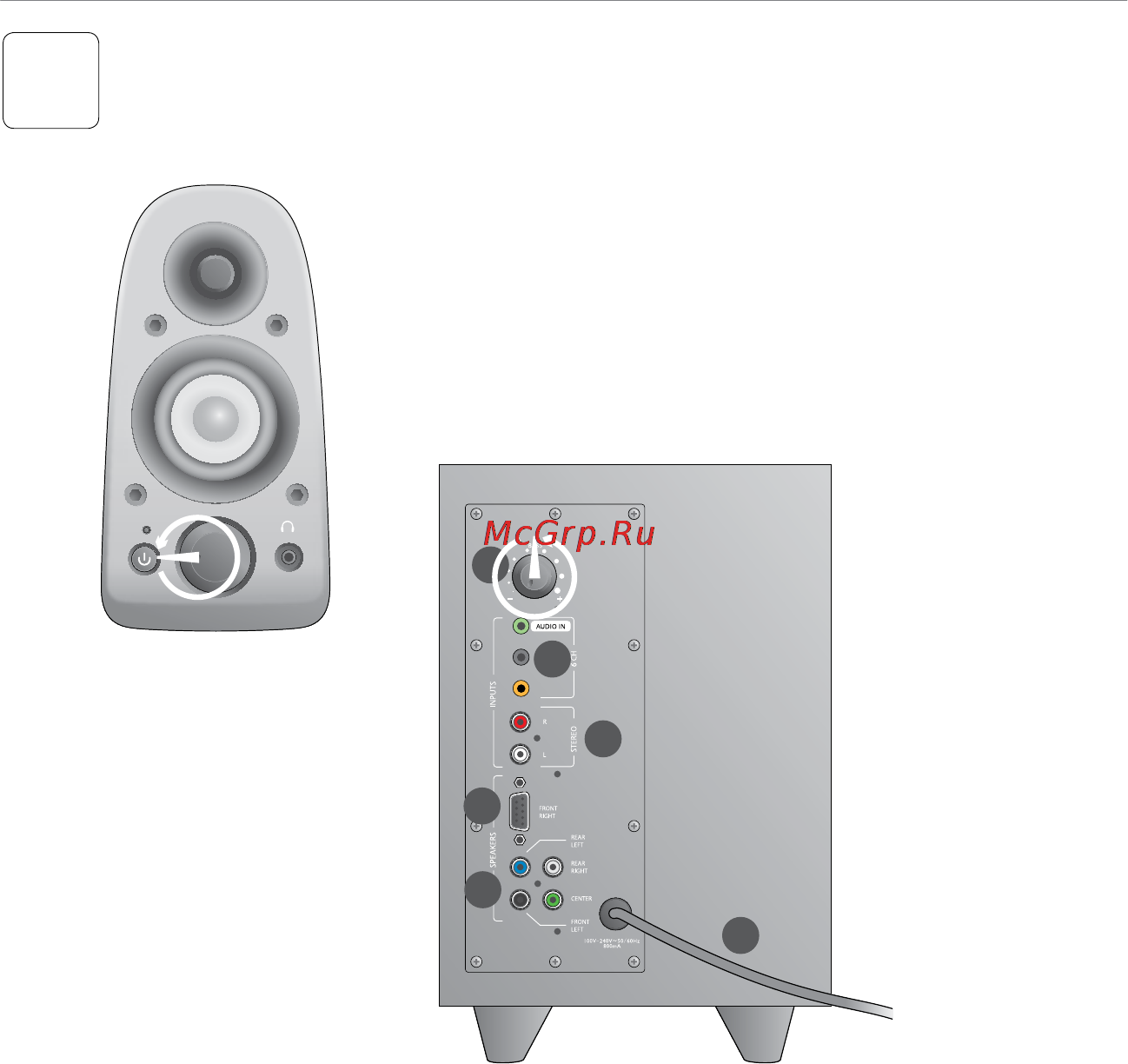 Logitech Z506 (980-000431) Инструкция по эксплуатации онлайн [7/11] 40818