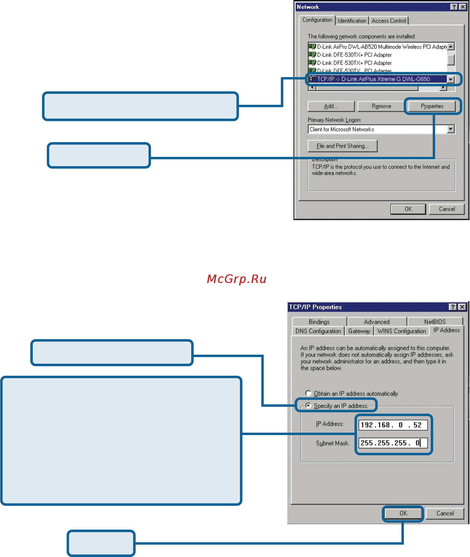 D-Link DWL-2000AP [10/12] For windows me and 98se users
