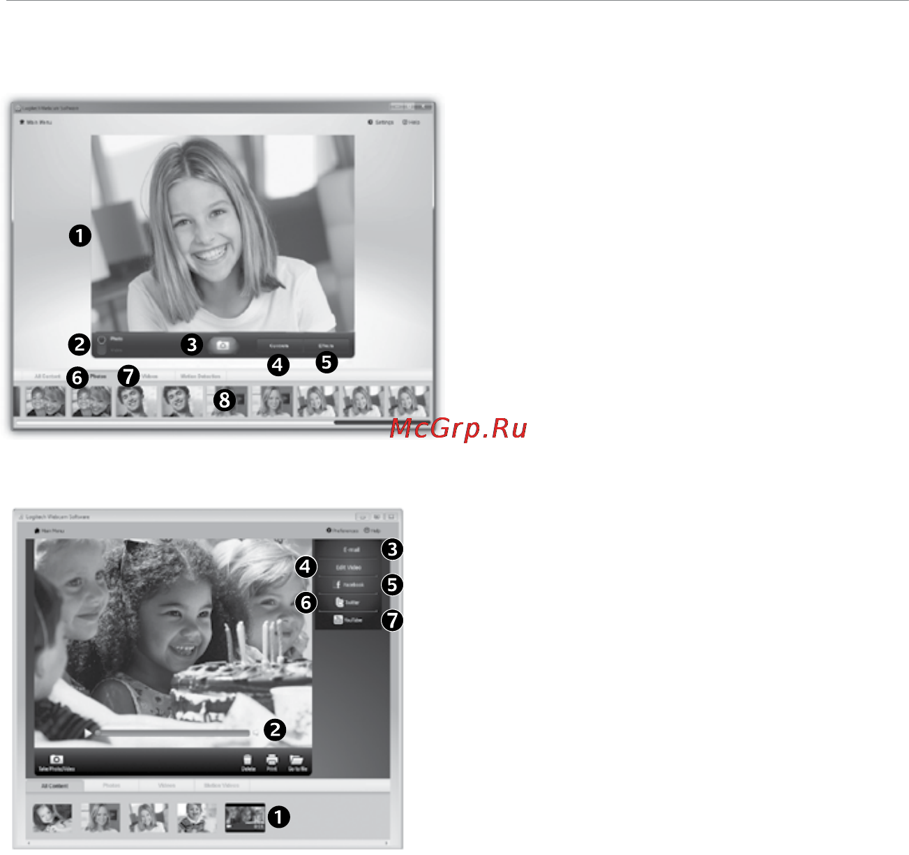Logitech HD WEBCAM C525 [32/104] Galeria przeglądanie i udostępnianie