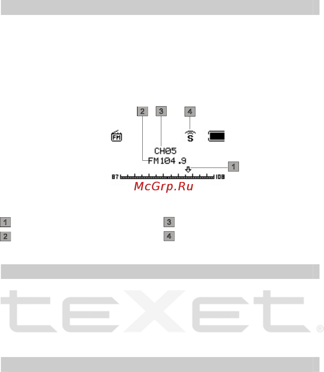 Texet T-715 [18/34] Fm mode режим радиоприемника