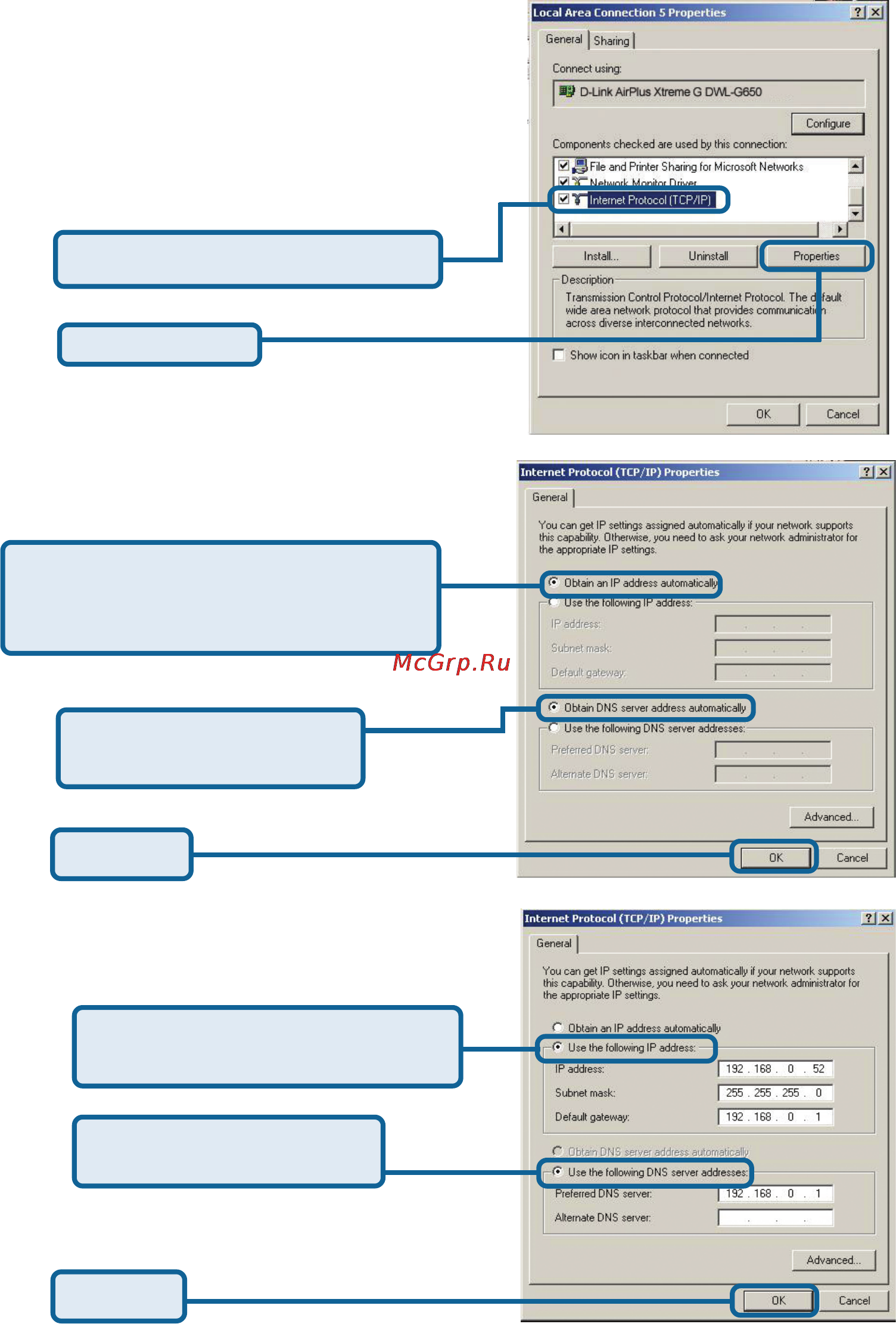 D-Link DWL-G650 [11/12] Dynamic ip address setup