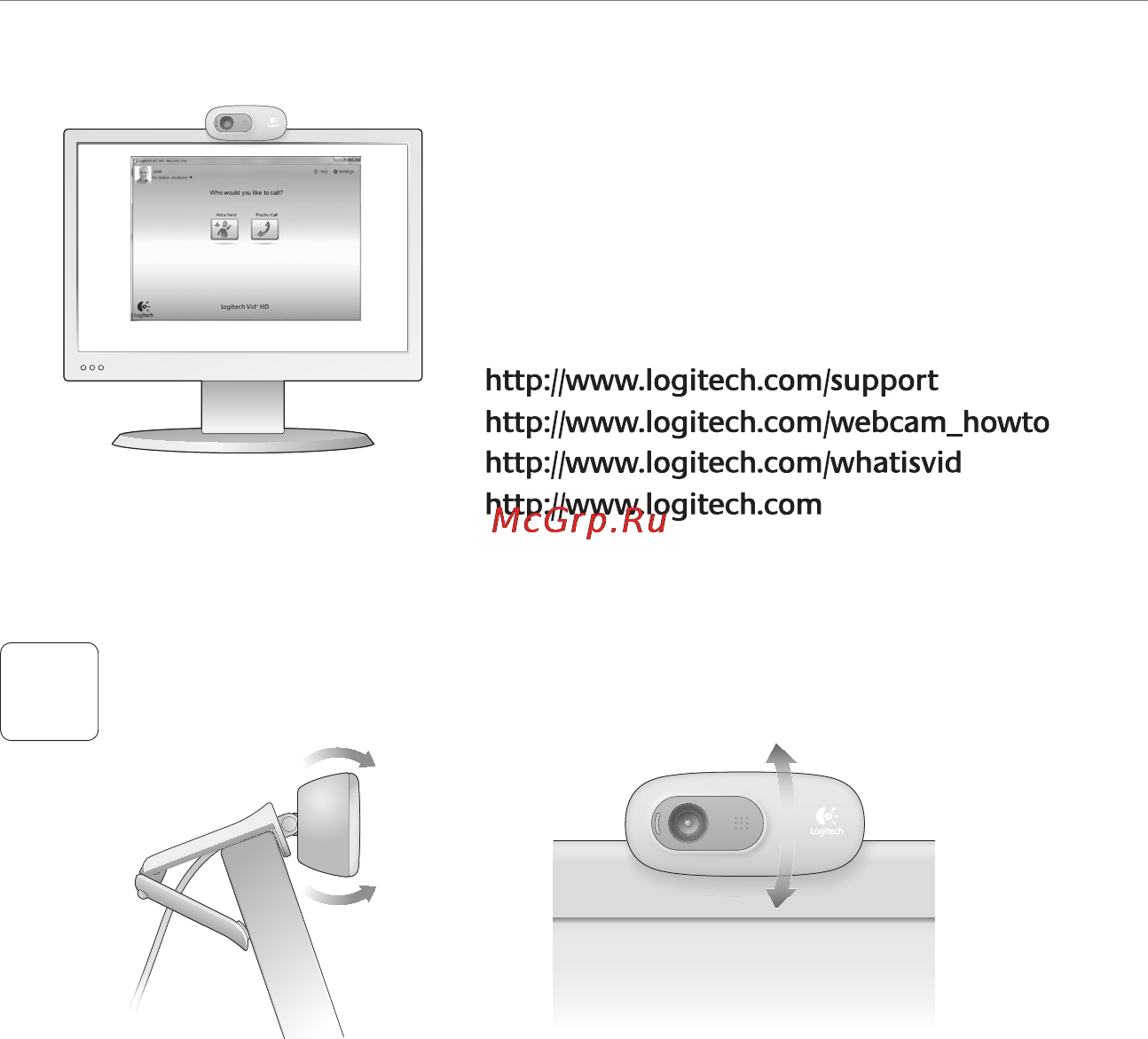 Logitech HD Webcam C270 (960-000919) [14/88] Благодарим вас за приобретение веб камеры logitech