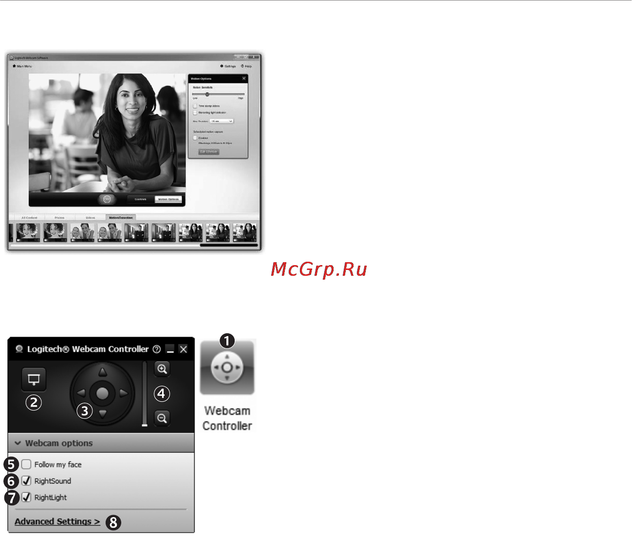 Logitech HD Webcam C270 (960-000919) [29/88] Dostosowywanie ustawień kamery internetowej podczas połączenia wideo