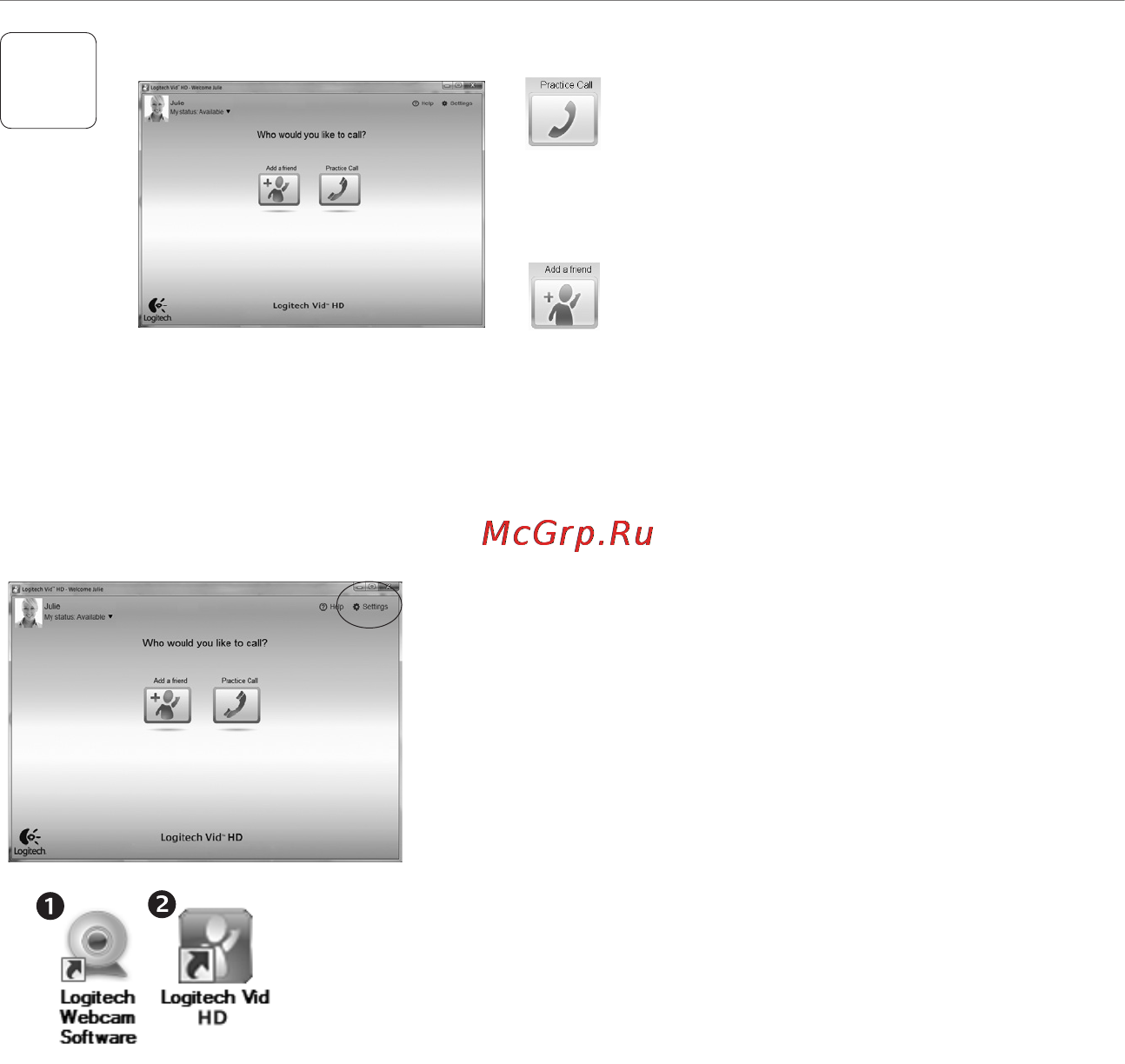 Logitech HD Webcam C270 (960-000919) [44/88] Accesarea setărilor contului şi pornirea aplicaţiilor