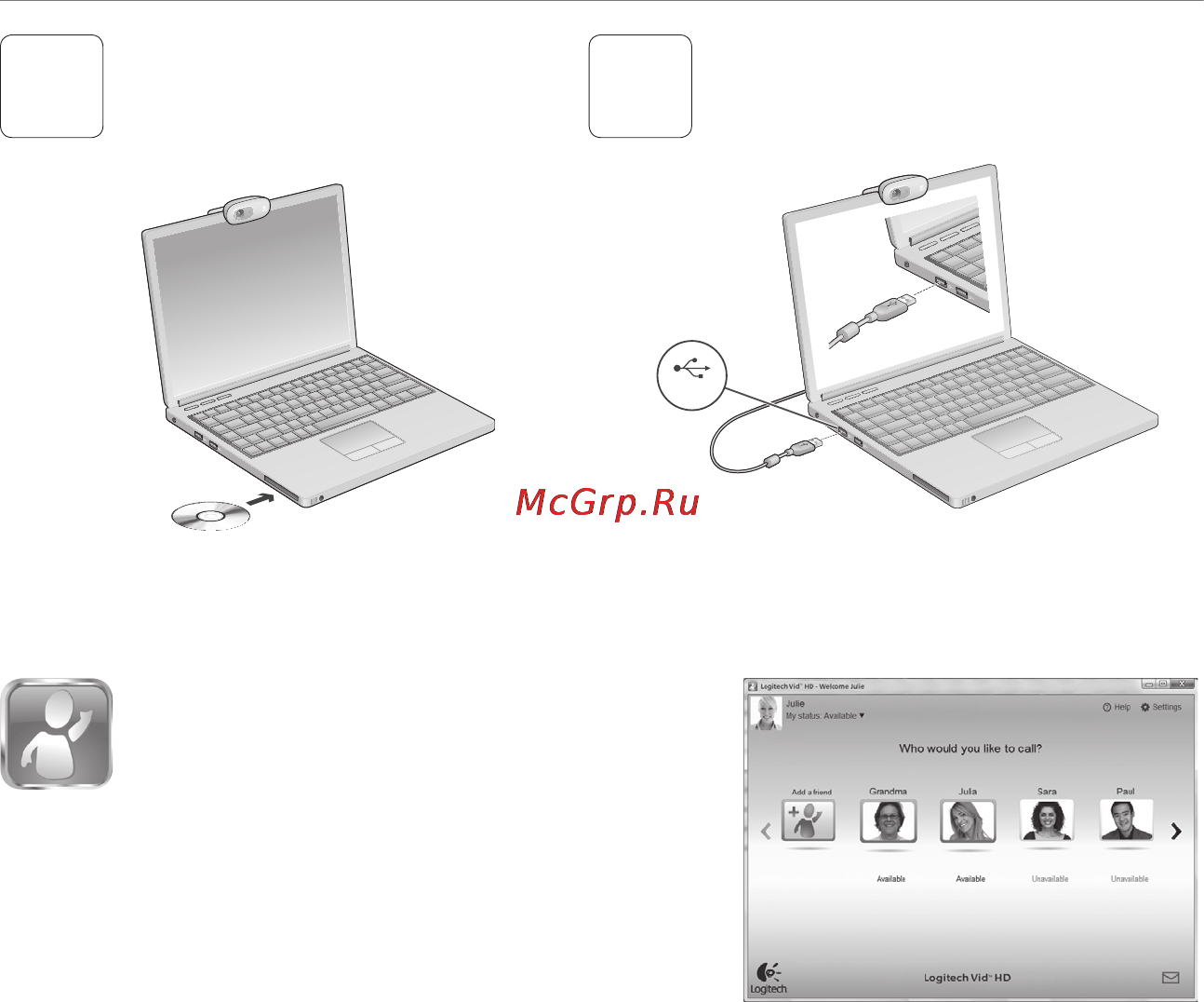 Logitech HD Webcam C270 (960-000919) [6/88] Gettingstartedwithvideocalling