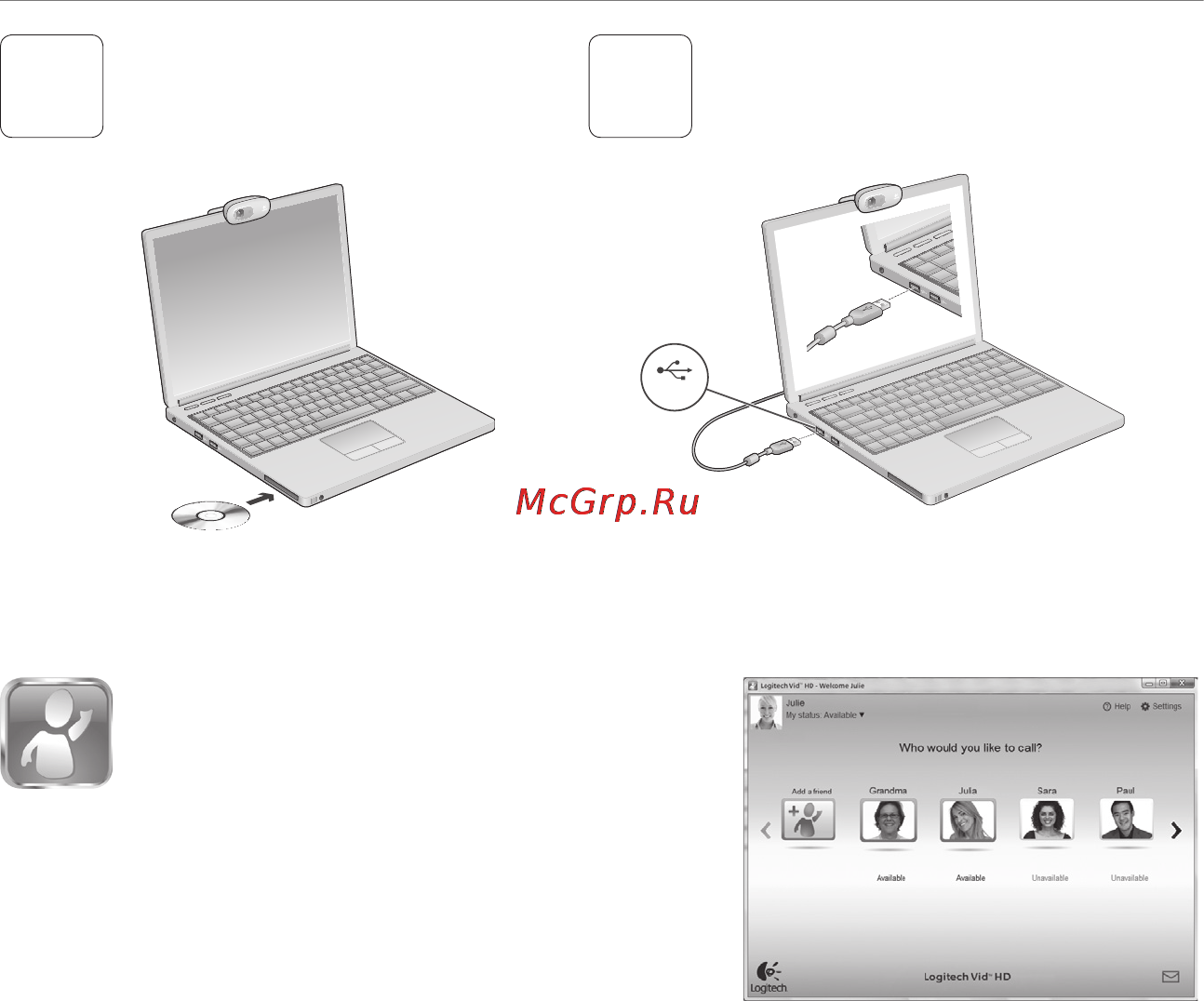 Logitech HD Webcam C270 (960-000919) [60/88] Videokõne alustamine