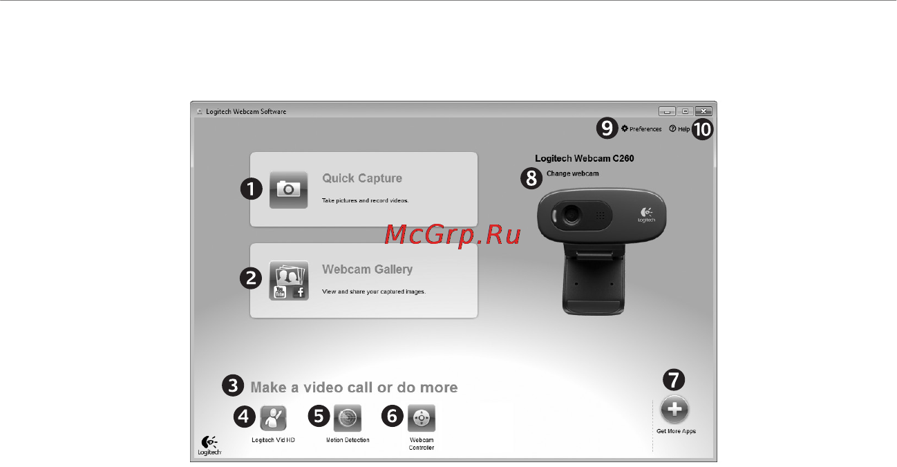 Logitech HD Webcam C270 (960-000919) [9/88] Navigatingthelogitechwebcamsoftware