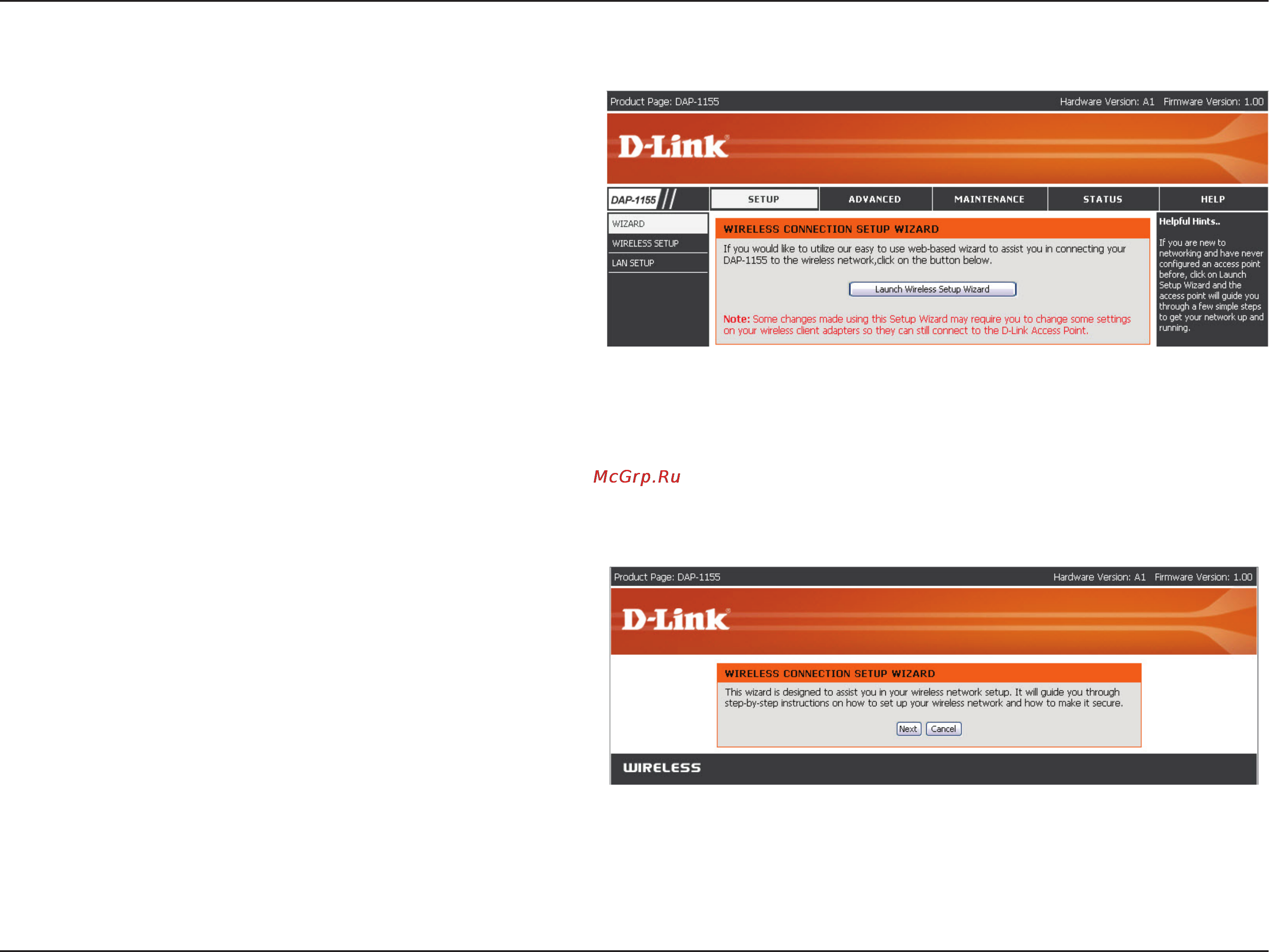 D-Link DAP-1155 [12/80] Wireless setup wizard