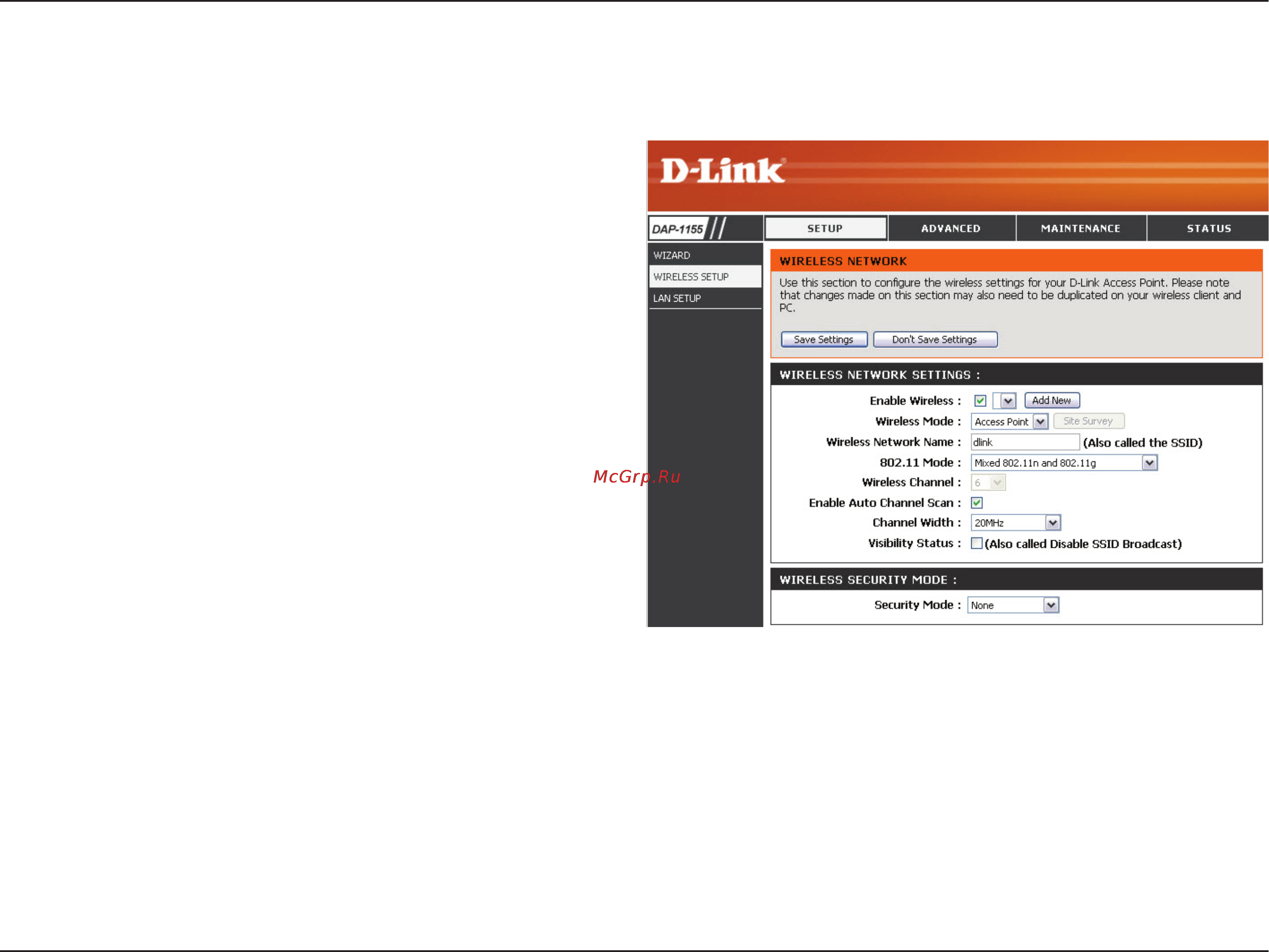 D-Link DAP-1155 [21/80] Access point mode