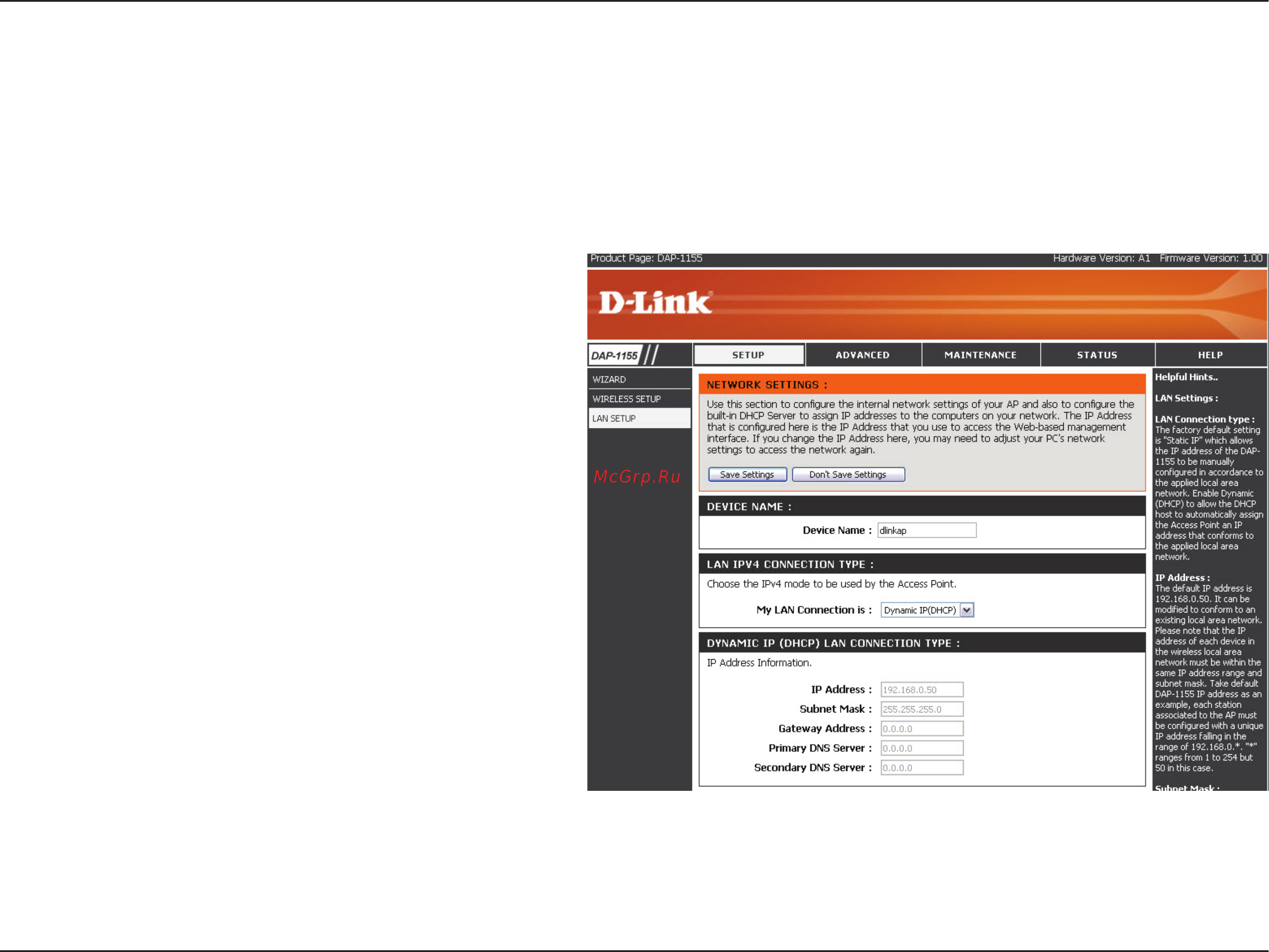 D-Link DAP-1155 [23/80] Lan settings