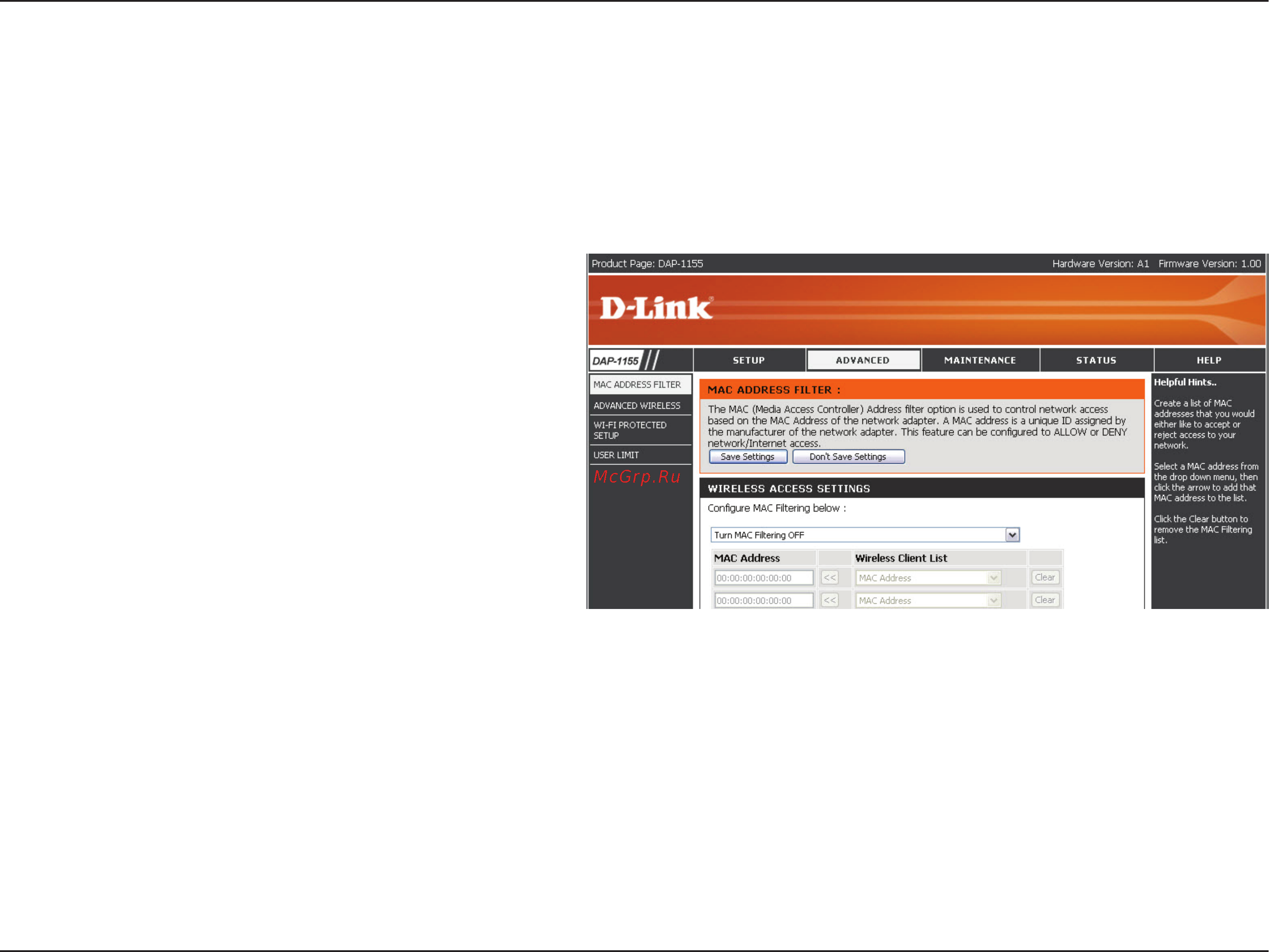 D-Link DAP-1155 [25/80] Advanced