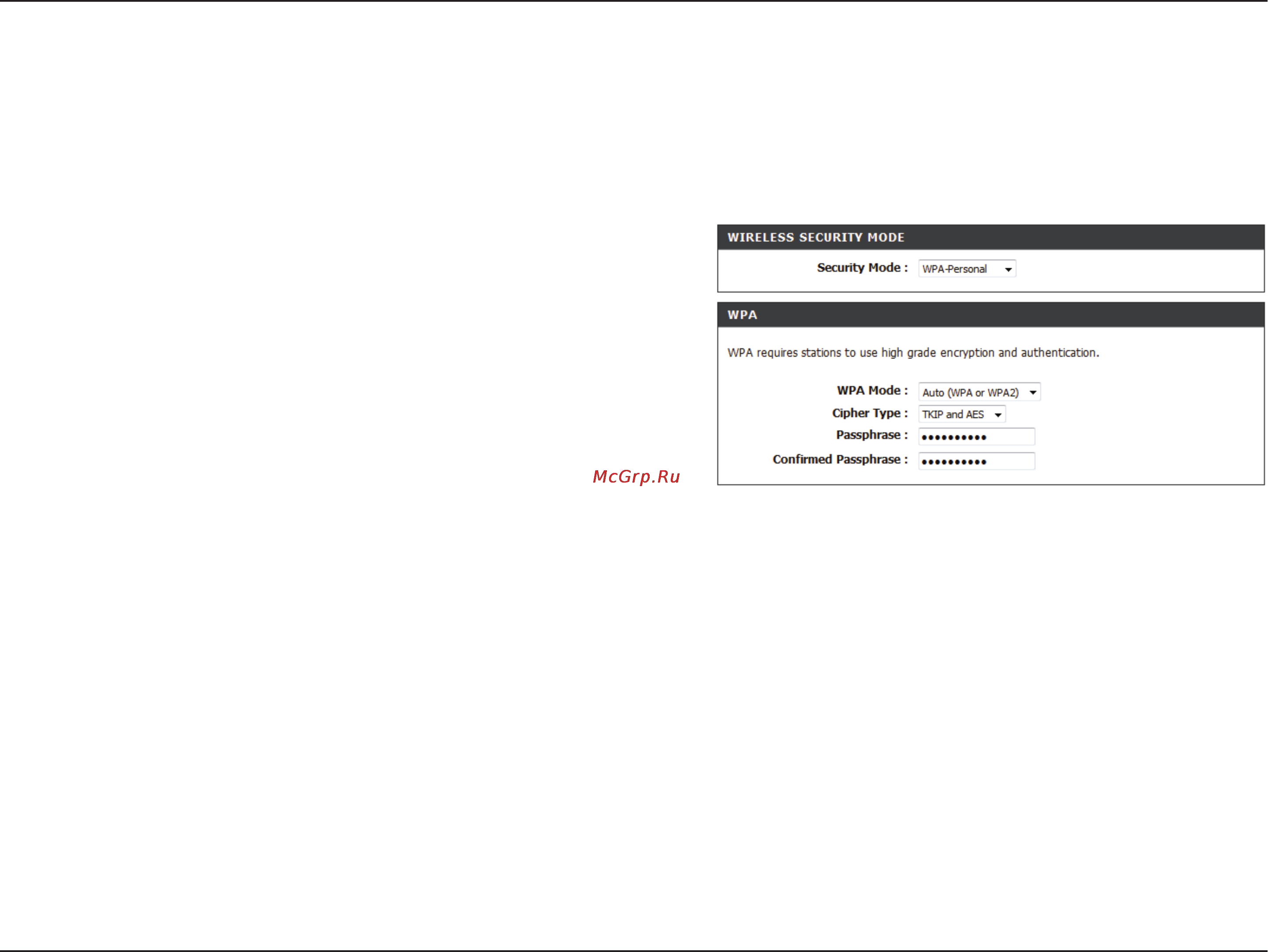 D-Link DAP-1155 [52/80] Configure wpa personal ap mode