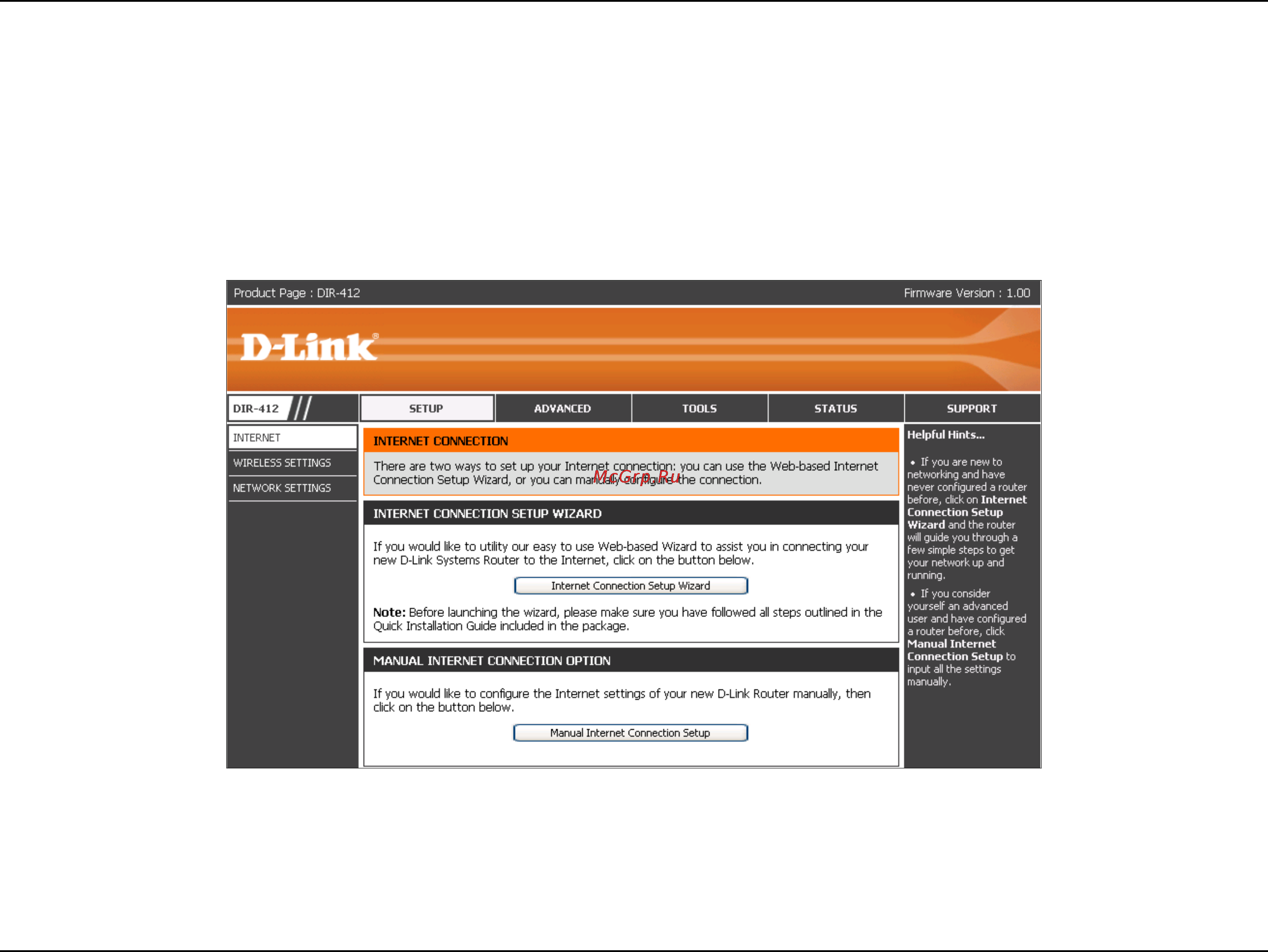D-Link DIR-412 [22/101] Internet connection setup wizard wan mode