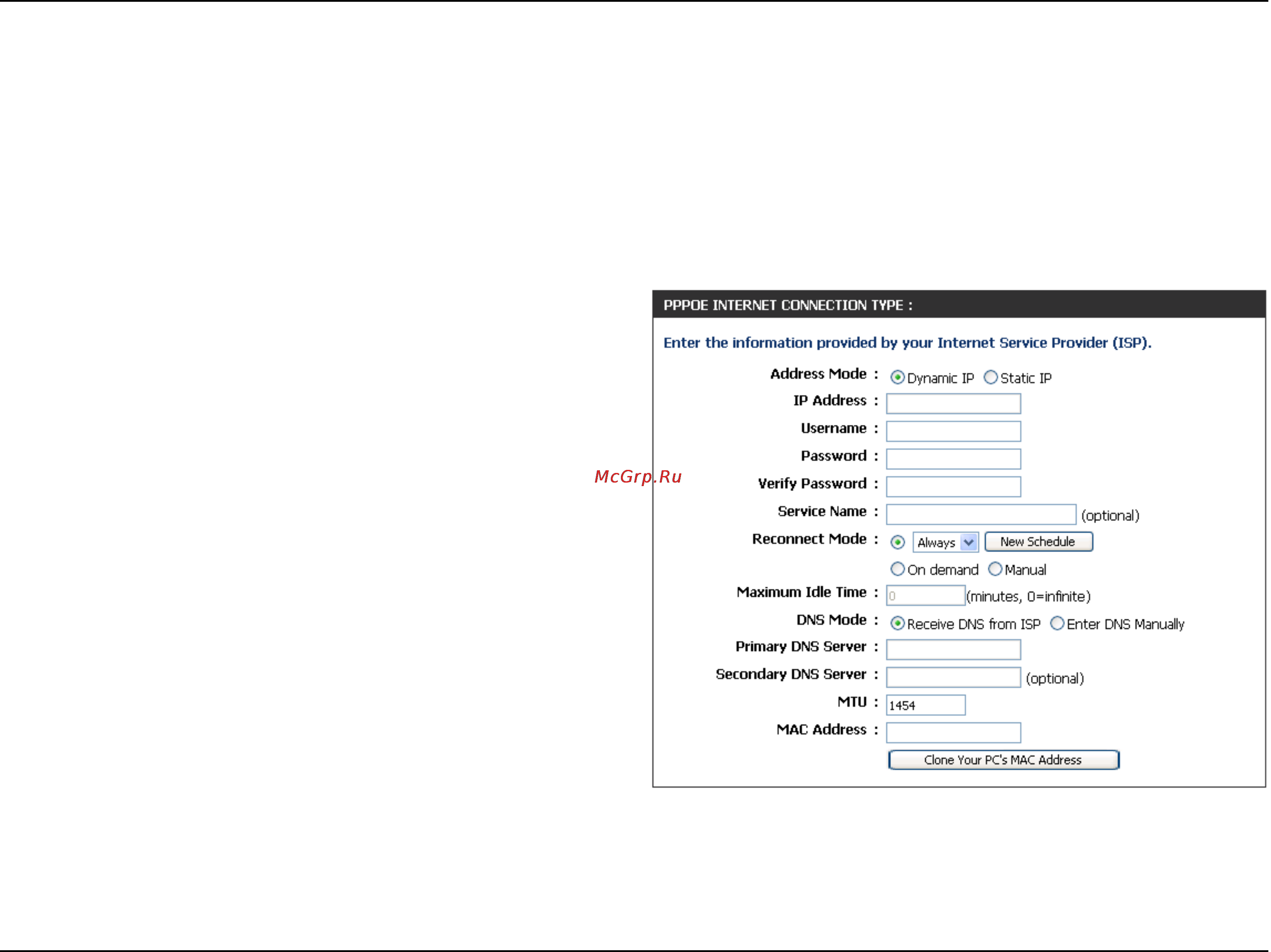 D-Link DIR-412 [32/101] Manual configuration wan mode