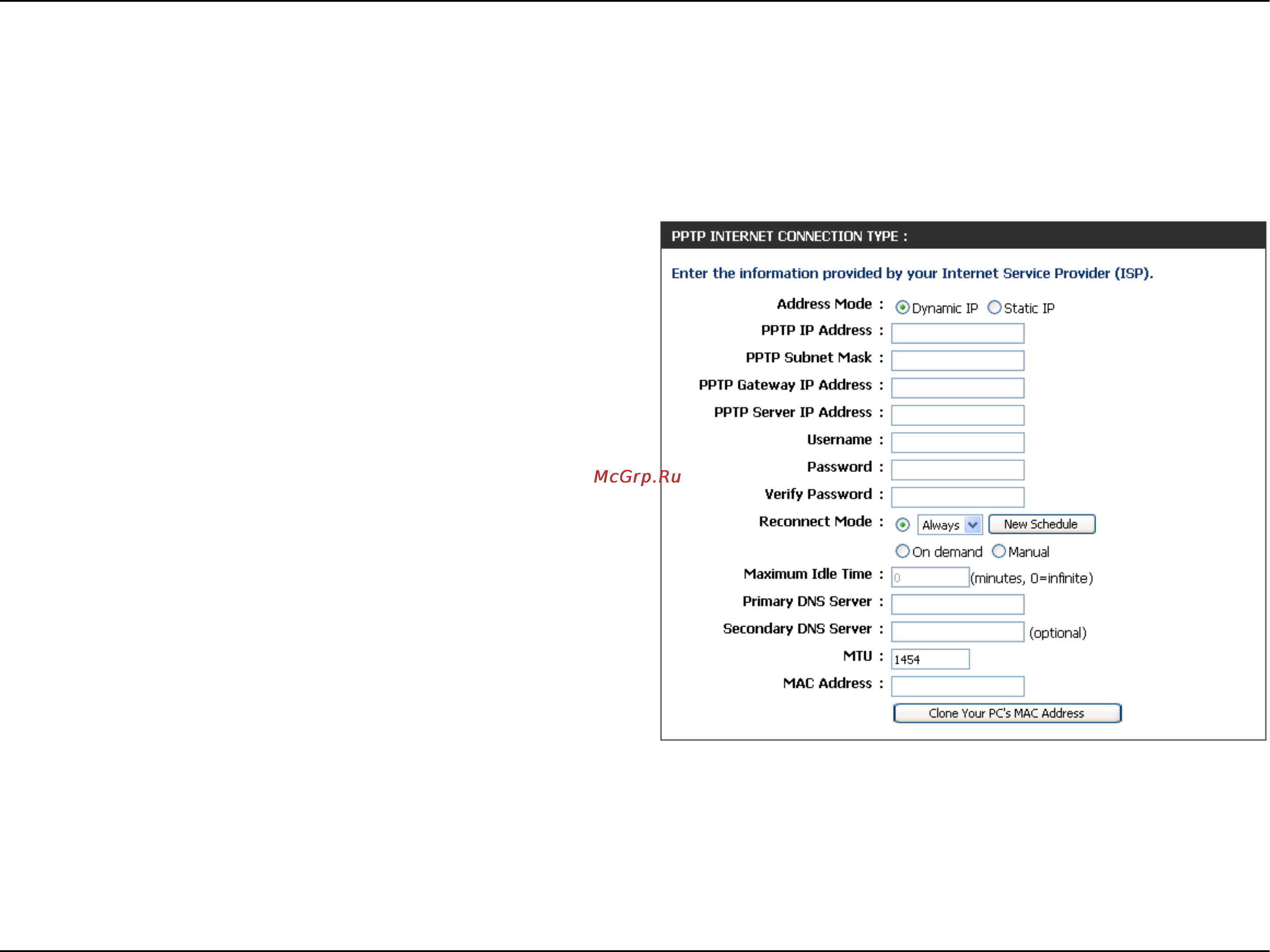 D-Link DIR-412 [34/101] Manual configuration wan mode