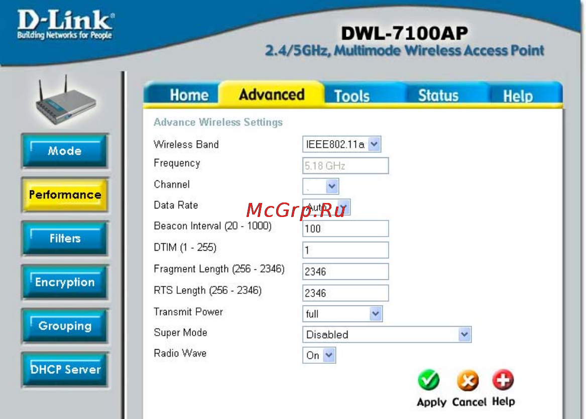 D-Link DWL-7100AP [15/52] Using the configuration menu continued