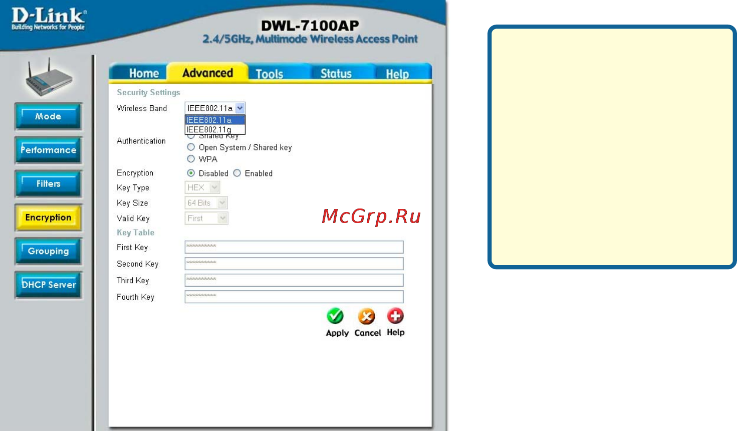 D-Link DWL-7100AP [17/52] Using the configuration menu continued